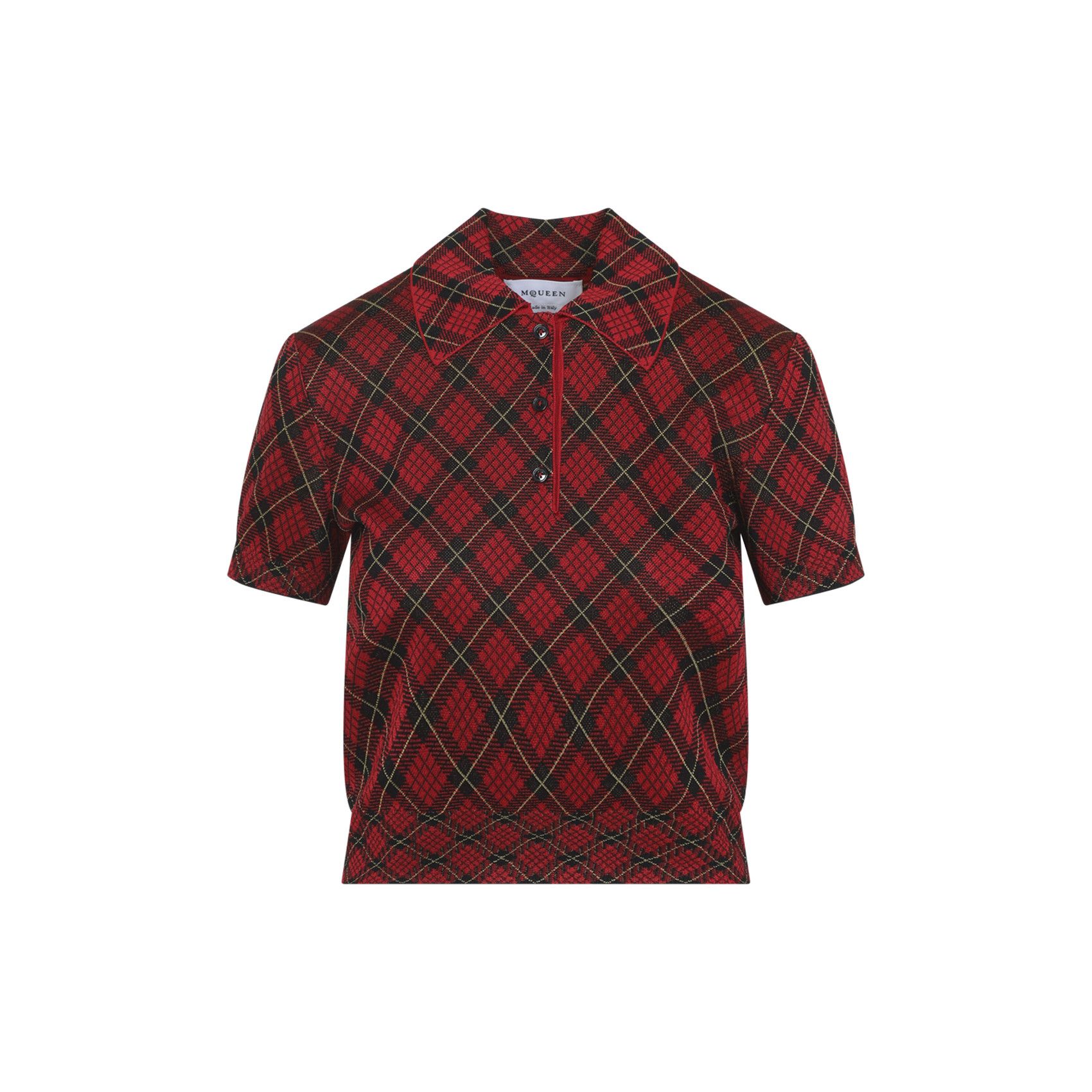 Alexander McQueen Alexander McQueen Microcheck Polo Size M / US 6-8 / IT 42-44 - 1 Thumbnail
