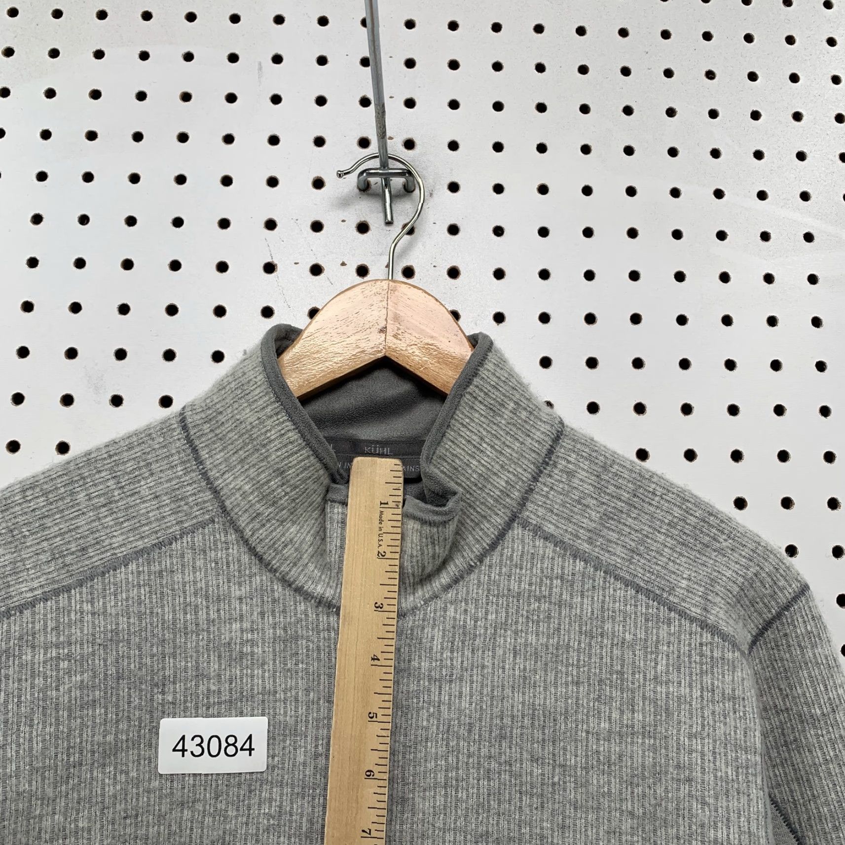 Vintage Kuhl Pullover Sweater 1/4 Zip Womens Medium Long Sleeve Mens Medium Gray 1/4 Zip Knit Fleece Casual Winter Spring Fall Regular Shirt Mens Womens Size M / US 6-8 / IT 42-44 - 5 Thumbnail