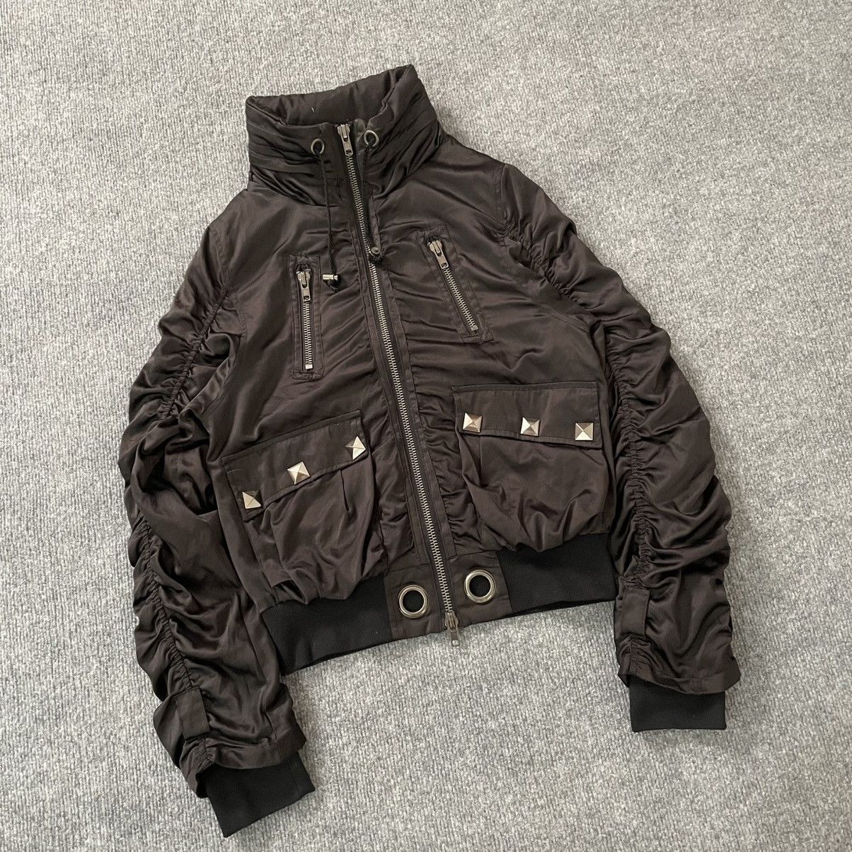 Japanese Brand Japanese Dig Deep Bomber Cropped Jacket Y2K GOA Bono Style Size L / US 10 / IT 46 - 2 Thumbnail
