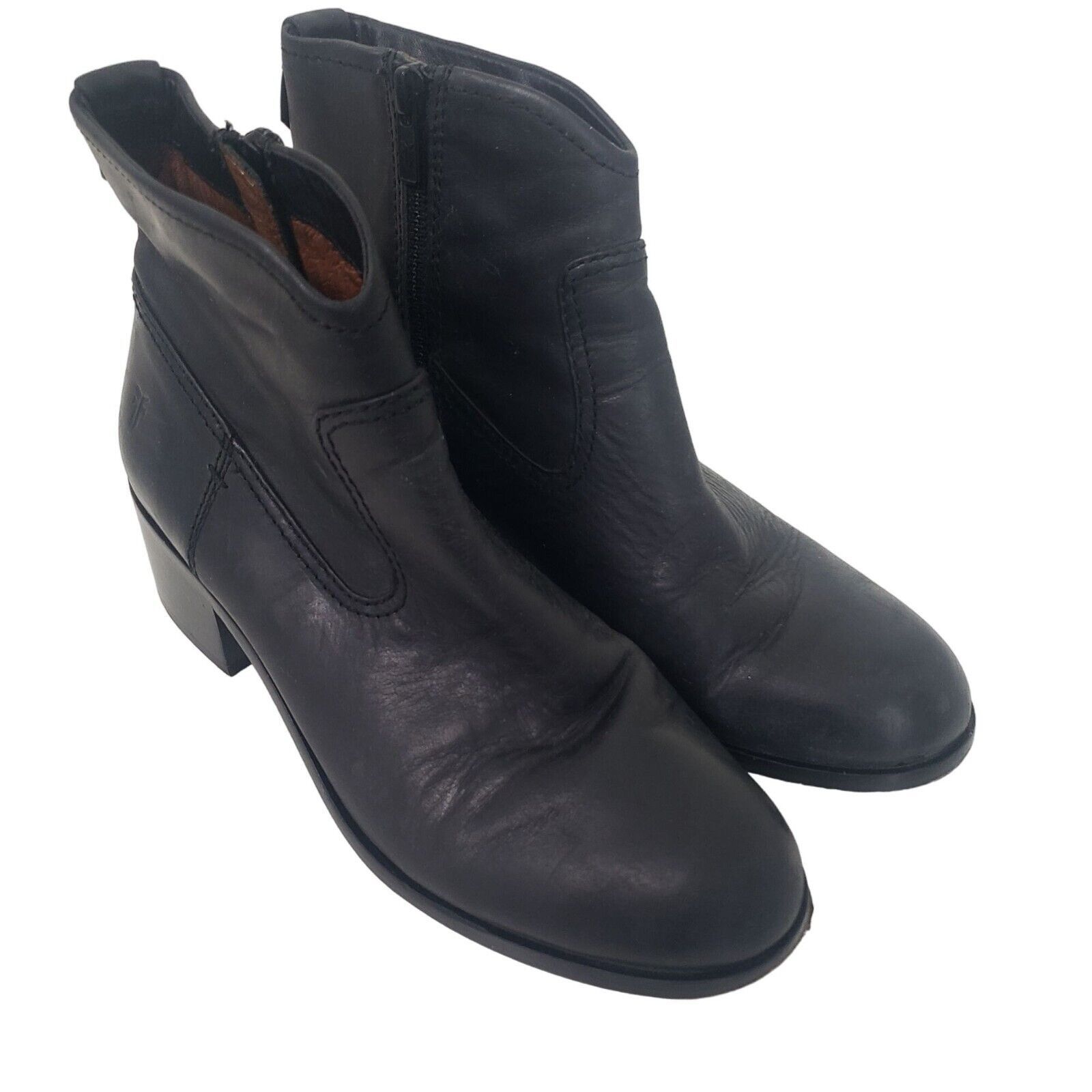 Frye Frye Leather Claire Boots Womens Size 7.5 Chunky Heel Black Size US 7.5 / IT 37.5 - 1 Thumbnail