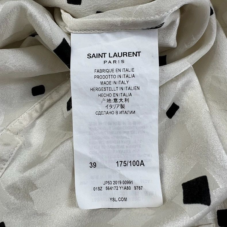 Saint Laurent Paris saint Laurent paris size 39 20ss Silk Square Shirt 2503-Ne Size US M / EU 48-50 / 2 - 4 Thumbnail