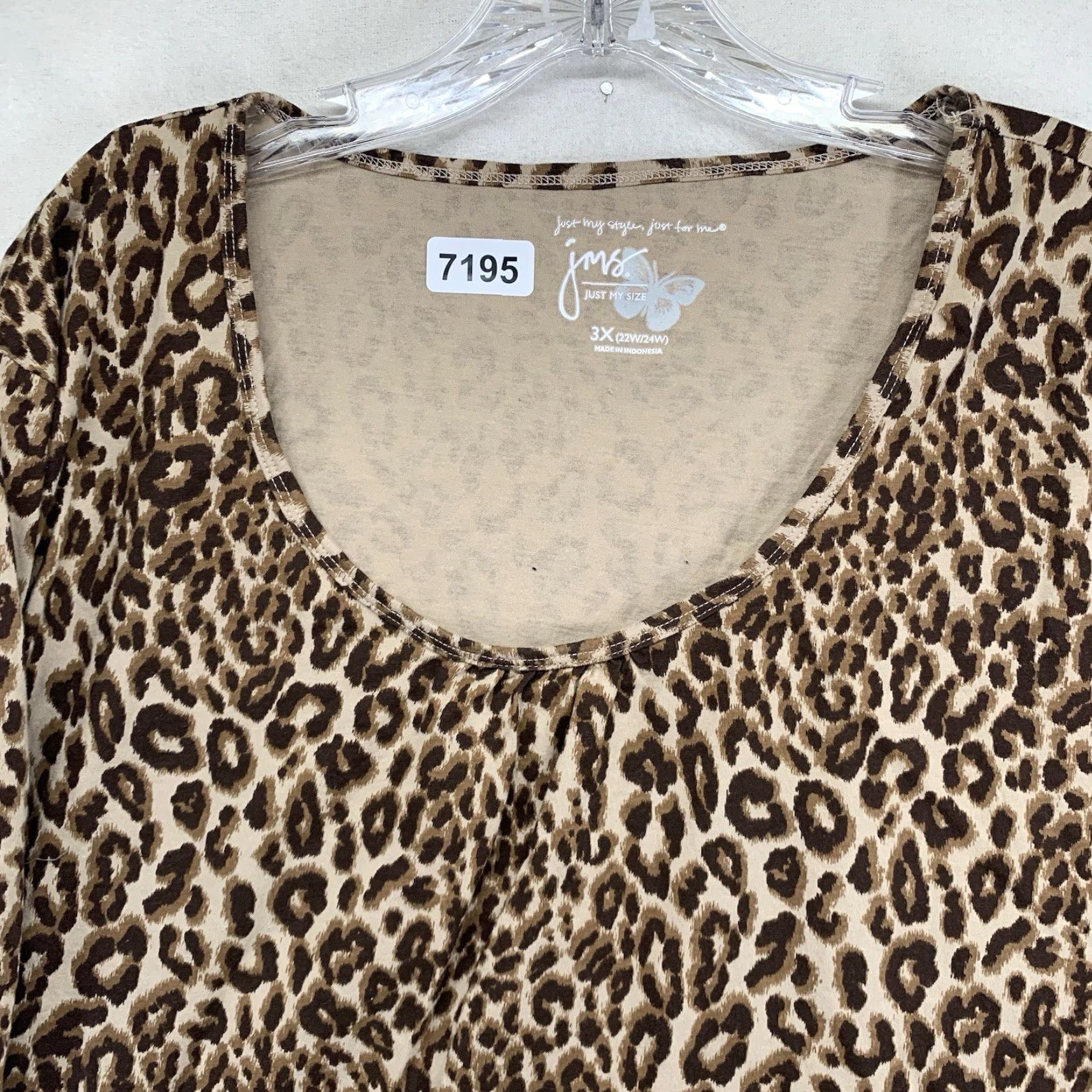 Vintage VINTAGE Just My Size Women’s Plus Size 3X T-Shirt All Over Animal Print Long Sleeve Casual Party Cotton Knit Size XXL / US 16-18 / IT 52-54 - 3 Thumbnail