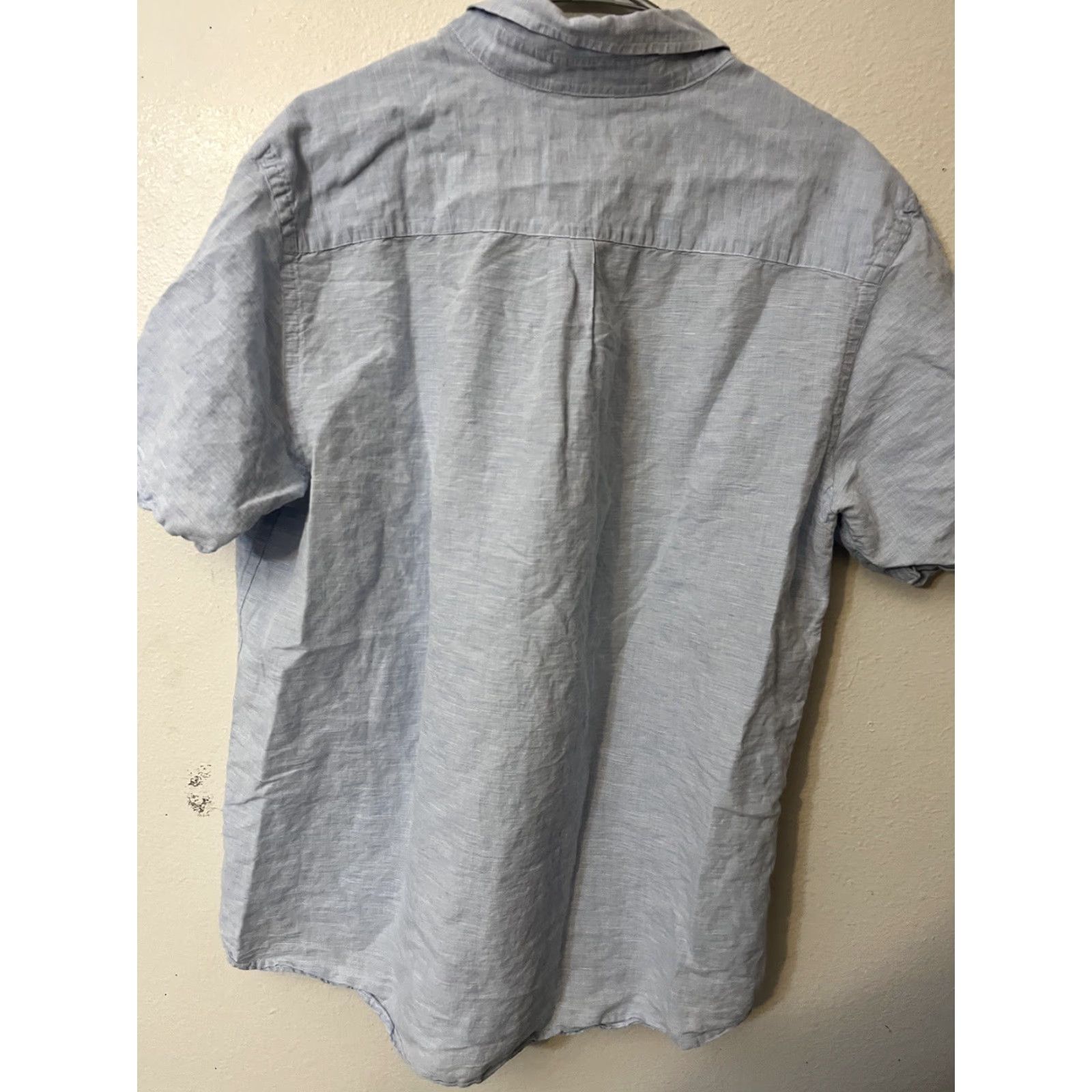 Chaps VINTAGE Chaps Button-Down Shirt Mens XL Short Sleeve Blue Cotton Linen Button-Up Collared Casual 23 in Chest Womens? (error) Size US XL / EU 56 / 4 - 2 Thumbnail