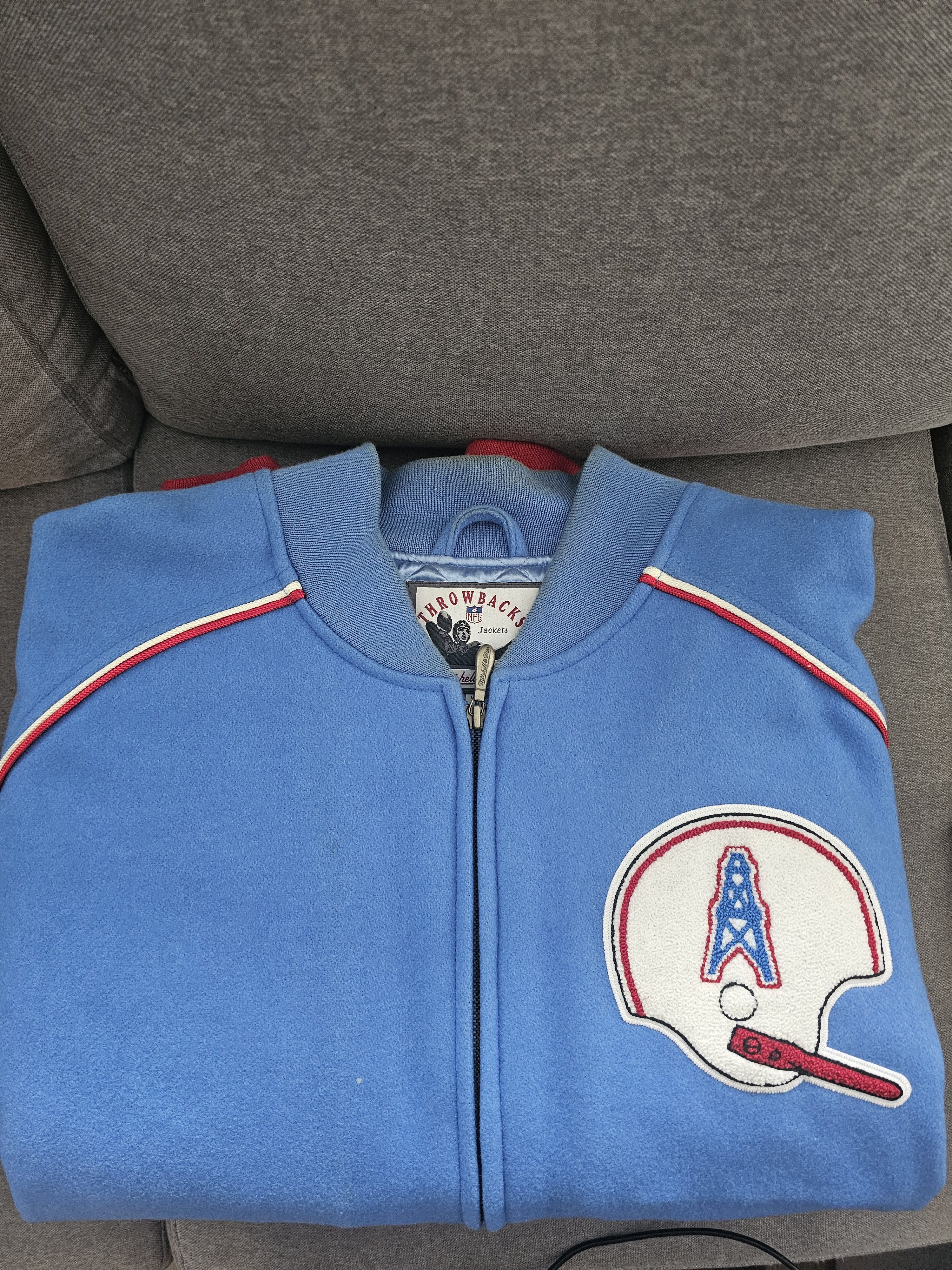 Mitchell & Ness Houston Oilers Mitchell & Ness Throwback letterman Size US XXL / EU 58 / 5 - 3 Thumbnail
