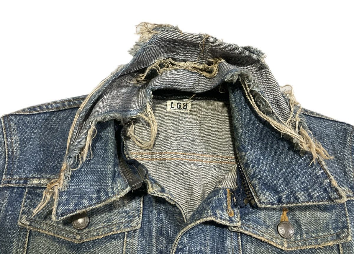 Hysteric Glamour × If Six Was Nine × Le Grande Bleu (L.G.B.) 🔥Rare Archived L.G.B. Destroy Frayed Denim Jacket Size US M / EU 48-50 / 2 - 13 Thumbnail