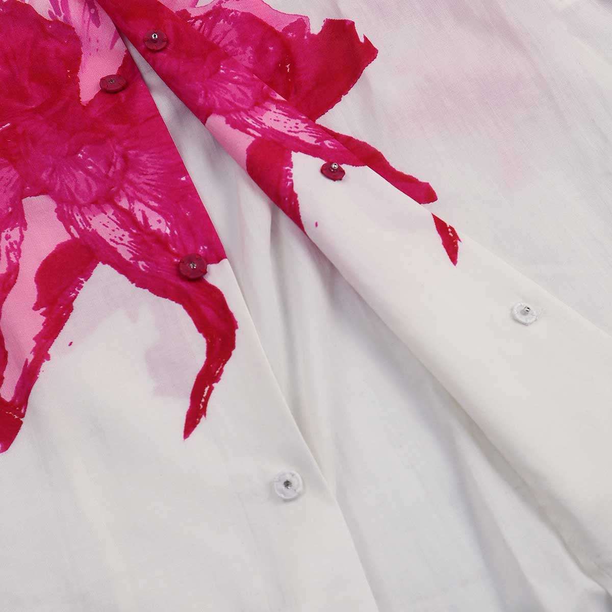 Yohji Yamamoto Yohji Yamamoto Pour Homme 24AW FLOWER DESIGNED BLOUSE Size US M / EU 48-50 / 2 - 6 Thumbnail