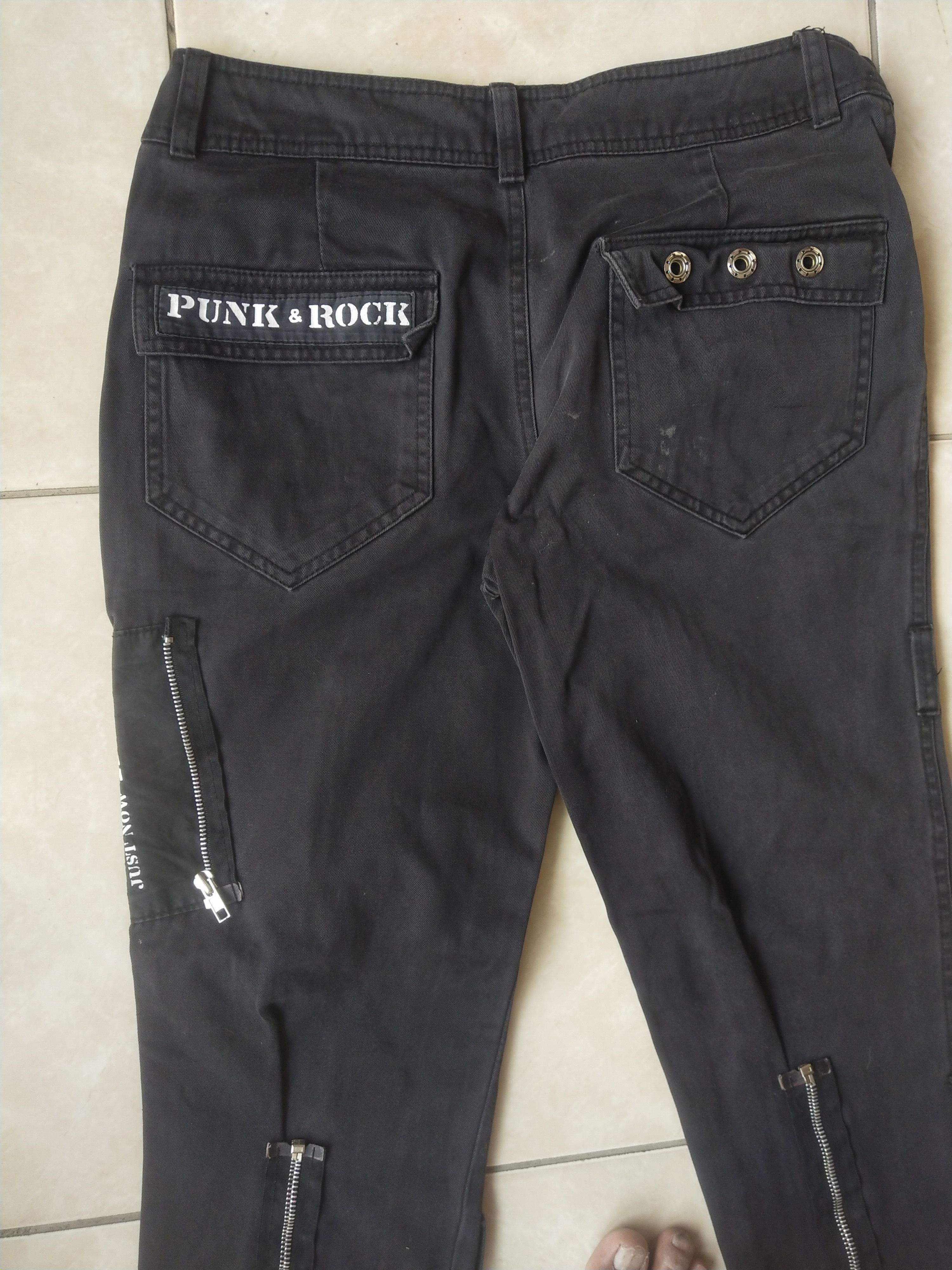 If Six Was Nine BTM Punk & Rock Black Pants – Zipper & Graphic Detail Size US 31 - 6 Thumbnail