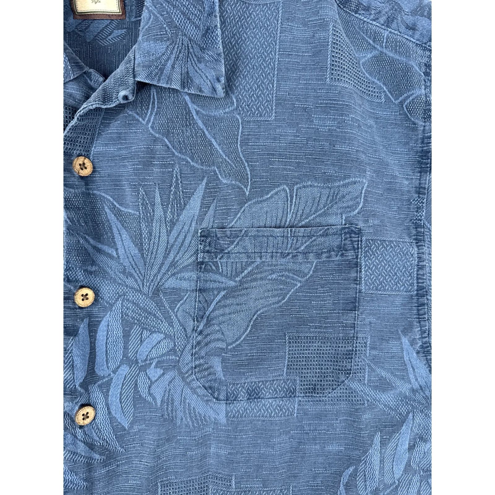 Vintage Jamaica Jaxx Shirt Men XL Blue Floral Leaf Silk Button Up Hawaiian Size US XL / EU 56 / 4 - 6 Thumbnail