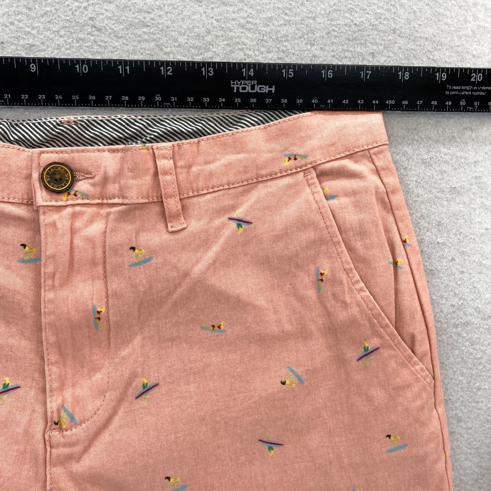 Pinko JACHS New York Bleecker Short Mens 32 Pink Surf All Over Print Stretch Preppy Chino Casual Size US 32 / EU 48 - 7 Thumbnail