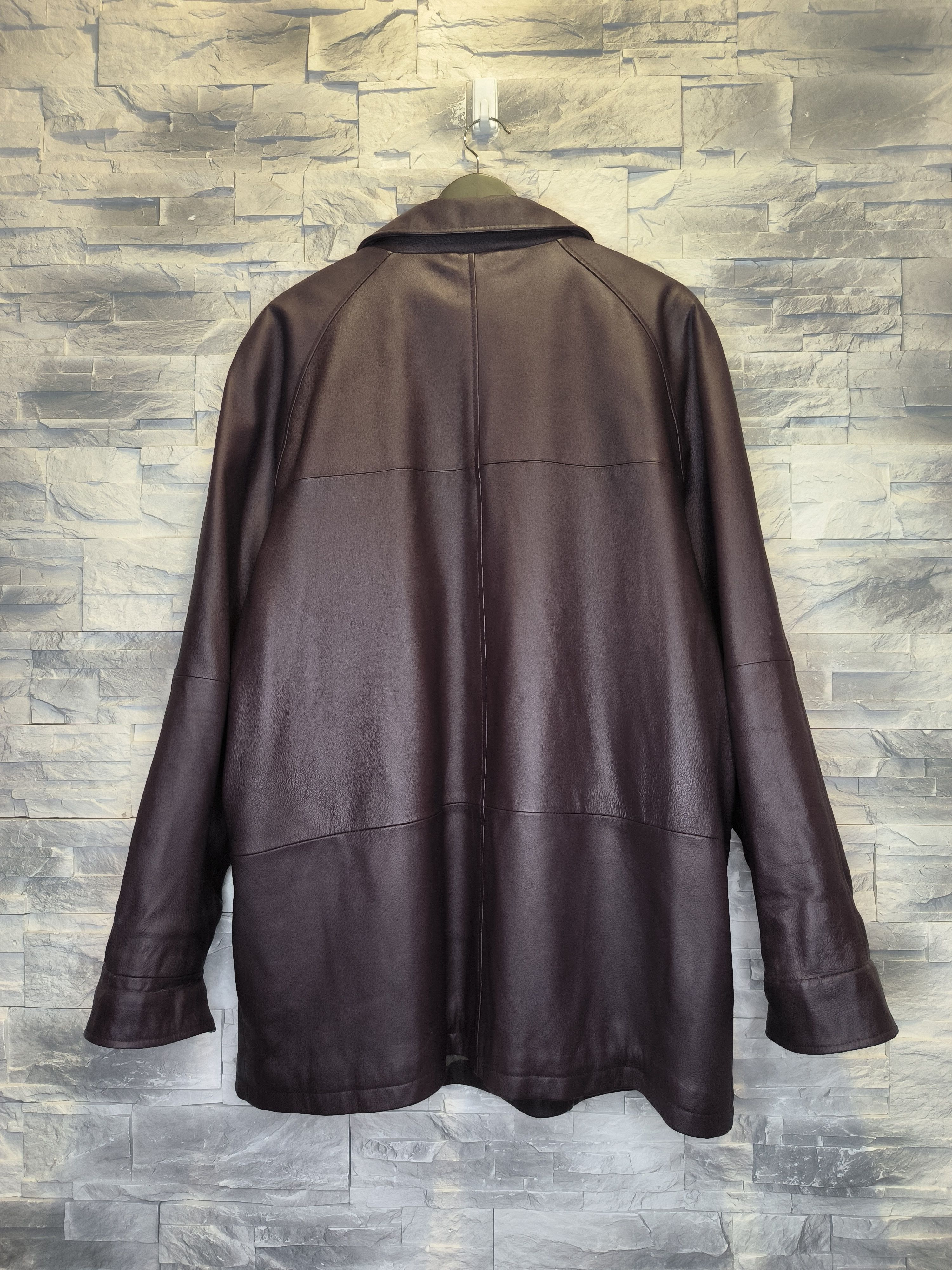 Other Vintage Leather Coat Jacket Violet Vera Pelle Size US XXL / EU 58 / 5 - 4 Thumbnail