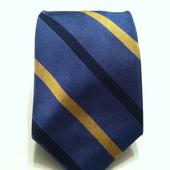 BROOKS BROTHERS MEN'S BLUE 100%SILK TIE WIDTH: 3 5/8