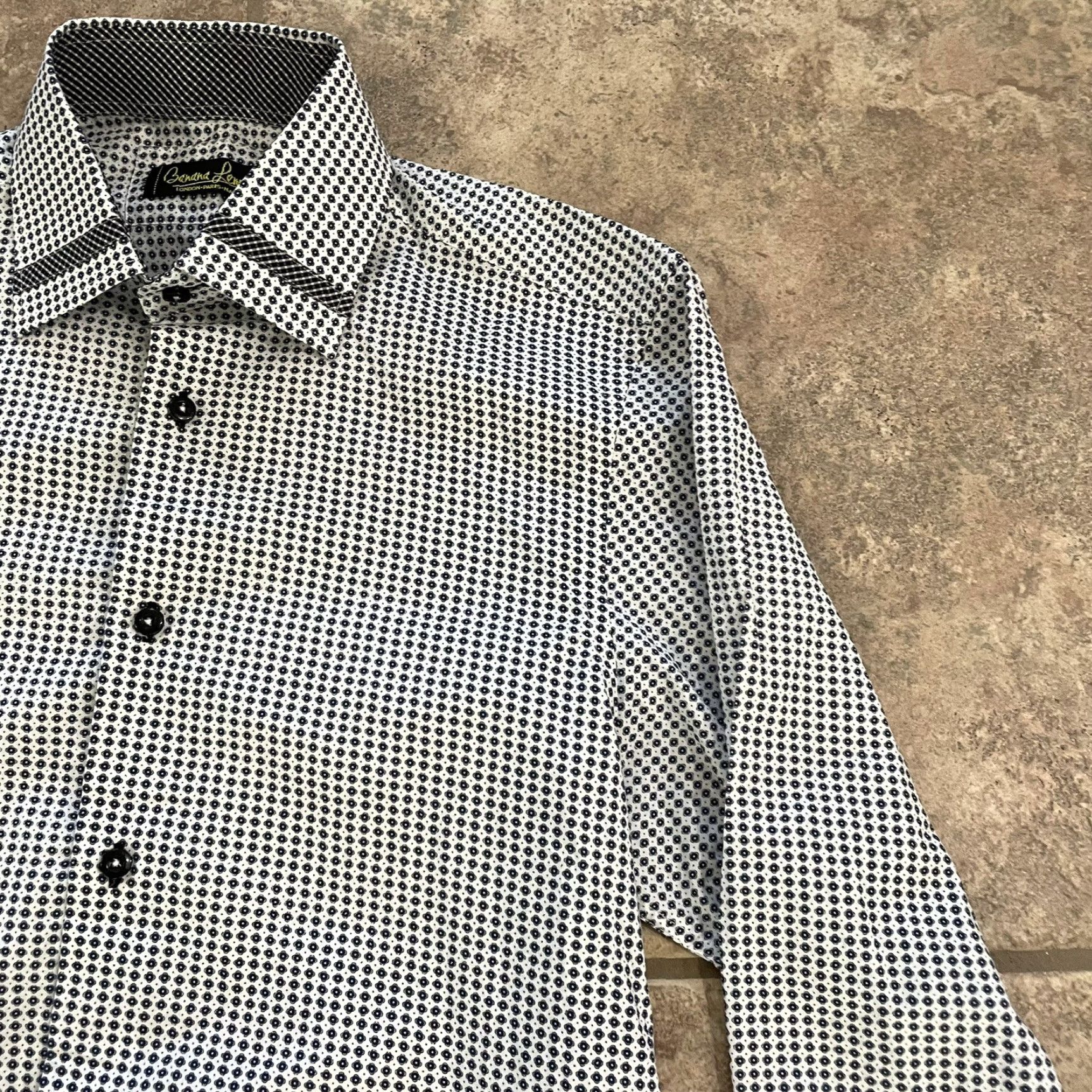 Vintage Lemon Banana Button-down Long Sleeve Dress Shirt Mens Size S Yellow Size 36R - 2 Thumbnail