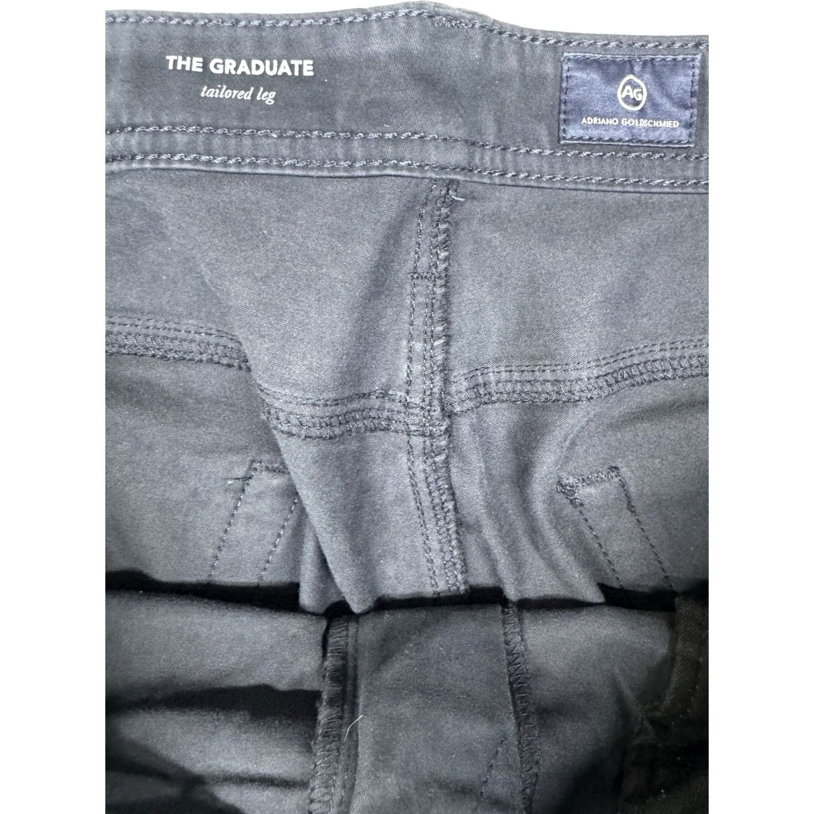 Vintage AG Adriano Goldschmied Mens The Graduate Tailored Leg Chino Pants Blue 34x32 Flat Front Size US 34 / EU 50 - 4 Thumbnail