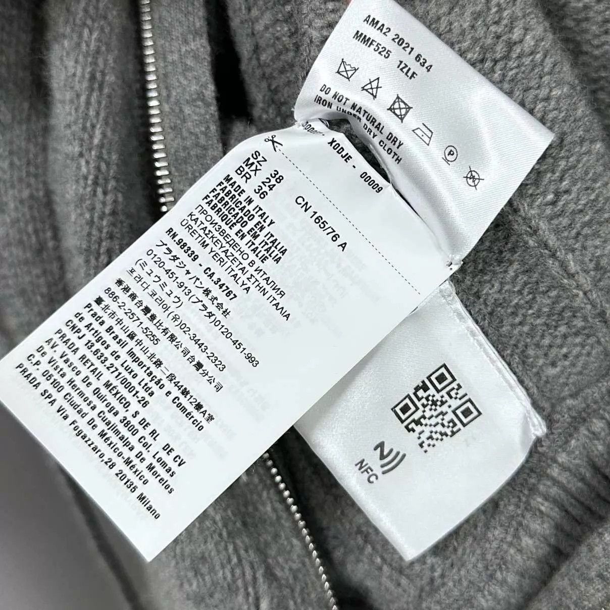 Miu Miu MIU MIU Dark Gray Wool Knit Zipper Jacket Women's 38 new Size XS / US 0-2 / IT 36-38 - 4 Thumbnail