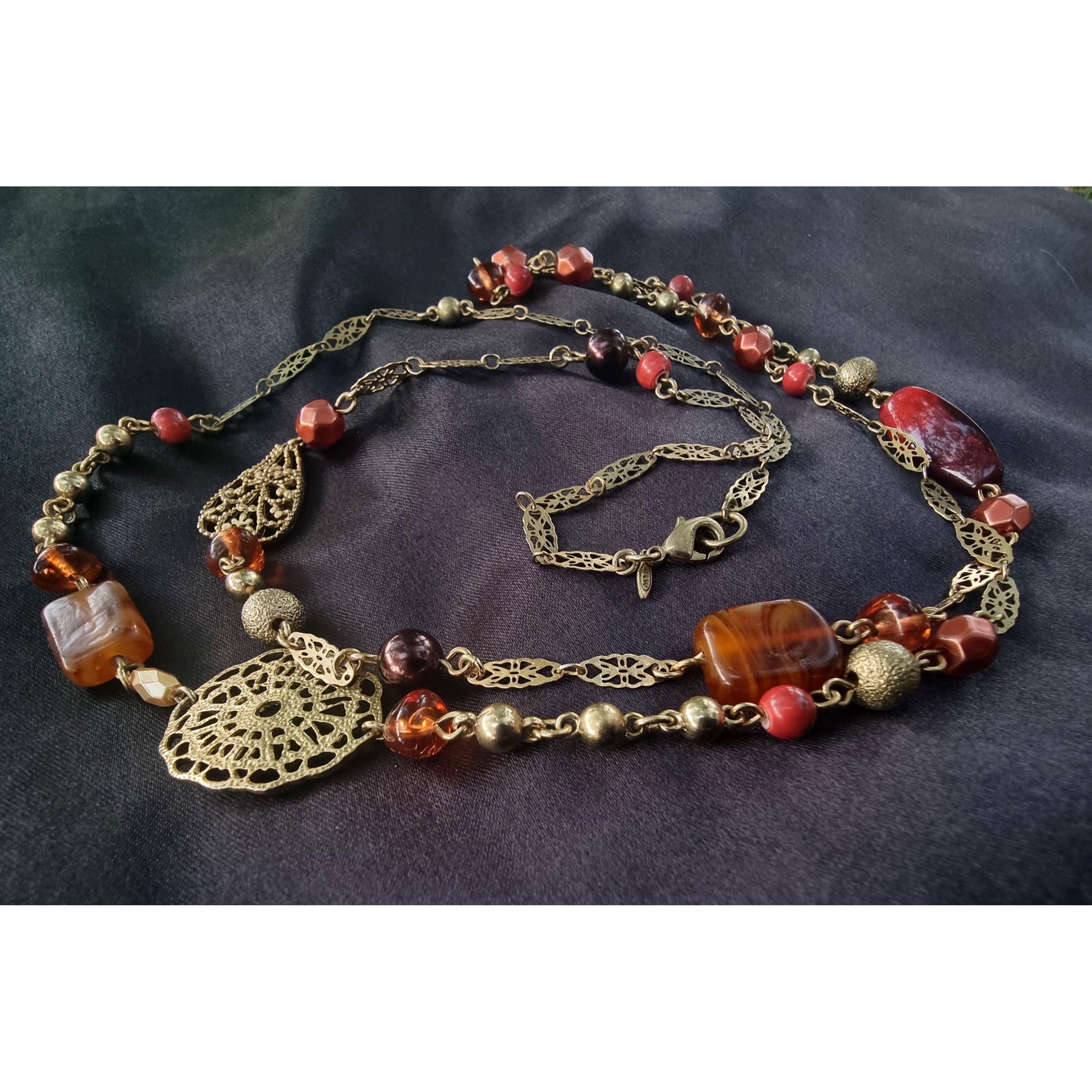 Vintage Vintage AVON Beaded Necklace Gold Tone Size ONE SIZE - 2 Thumbnail