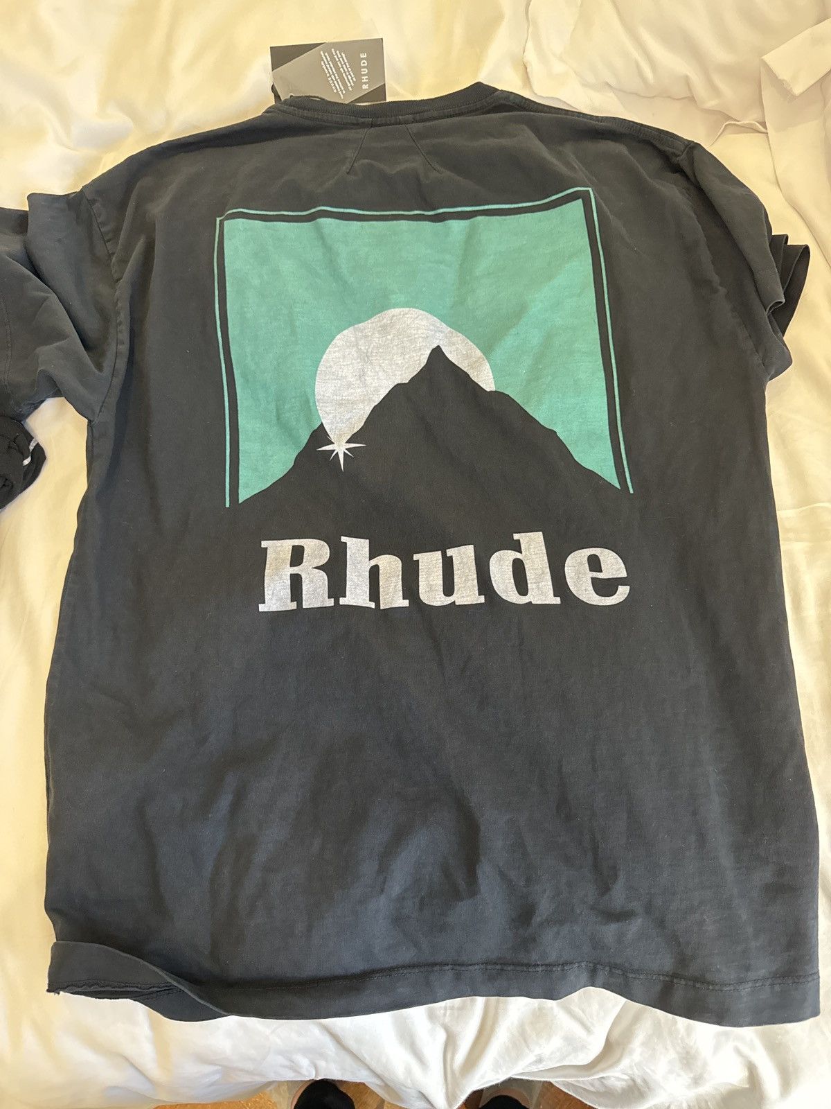 image of Rhude T-Shirt Never Worn in Black, Men's (Size Medium)