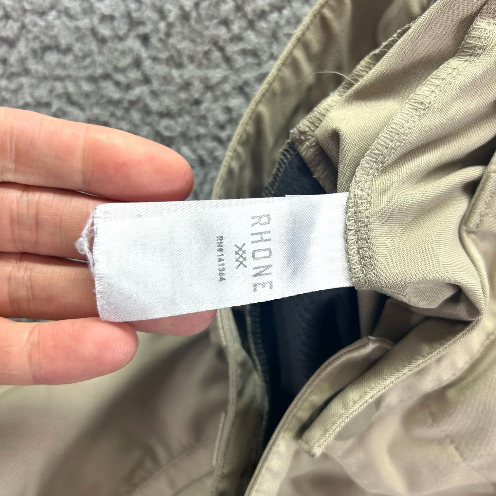 Rhone Rhone 9" Commuter Shorts Mens Size 32 Khaki Tan Beige Quick-Ship Breathable Pockets Flat Front Regular Fit Knit Casual Shorts Size US 32 / EU 48 - 5 Thumbnail