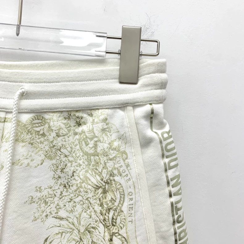 Dior Dior White jungle animal print cotton drawstring casual sho Size 24" / US 00 / IT 34 - 3 Thumbnail