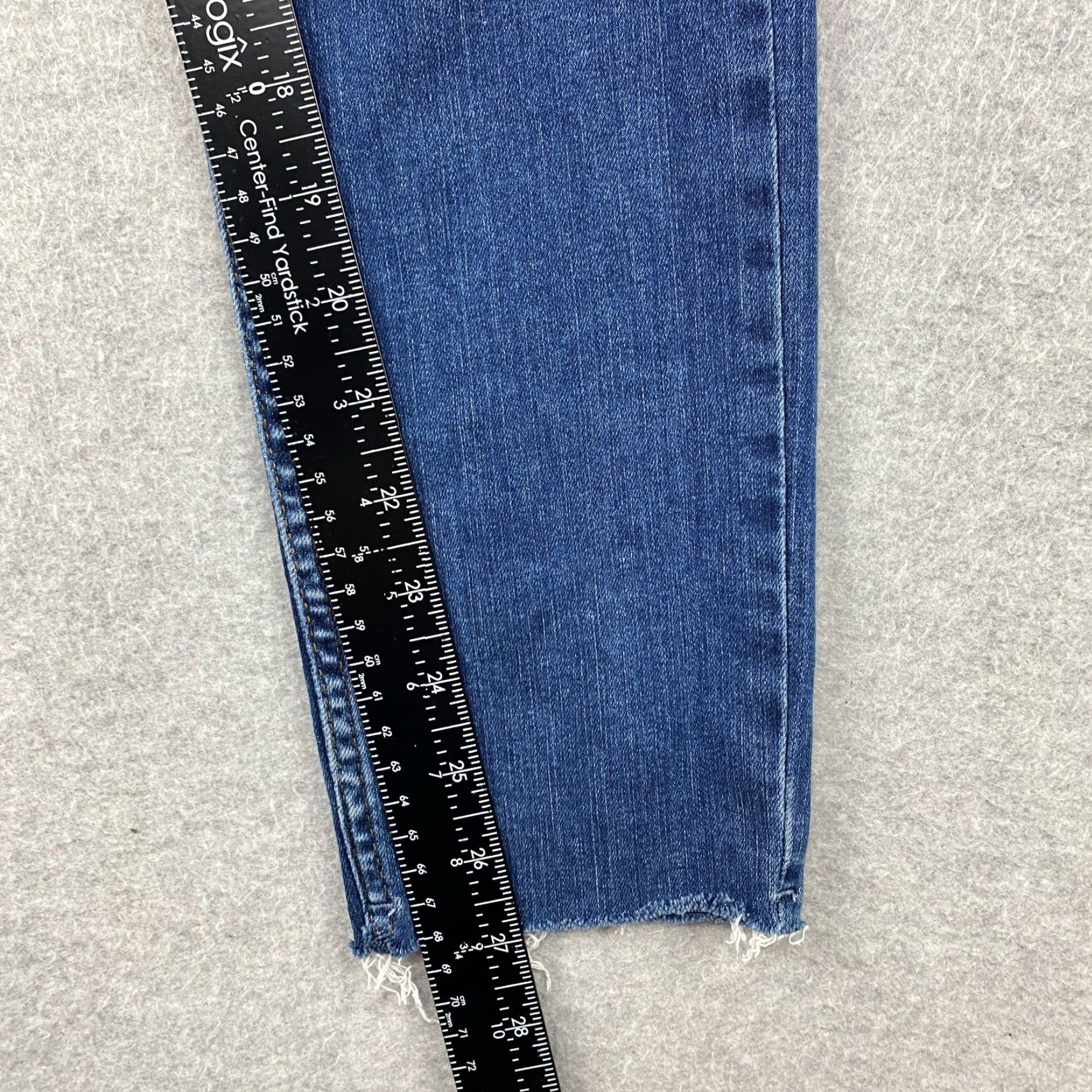 Free People Free People Jeans Womens 29 Blue Button Fly Ankle Fray Distressed Ripped Denim Size 29" - 6 Thumbnail