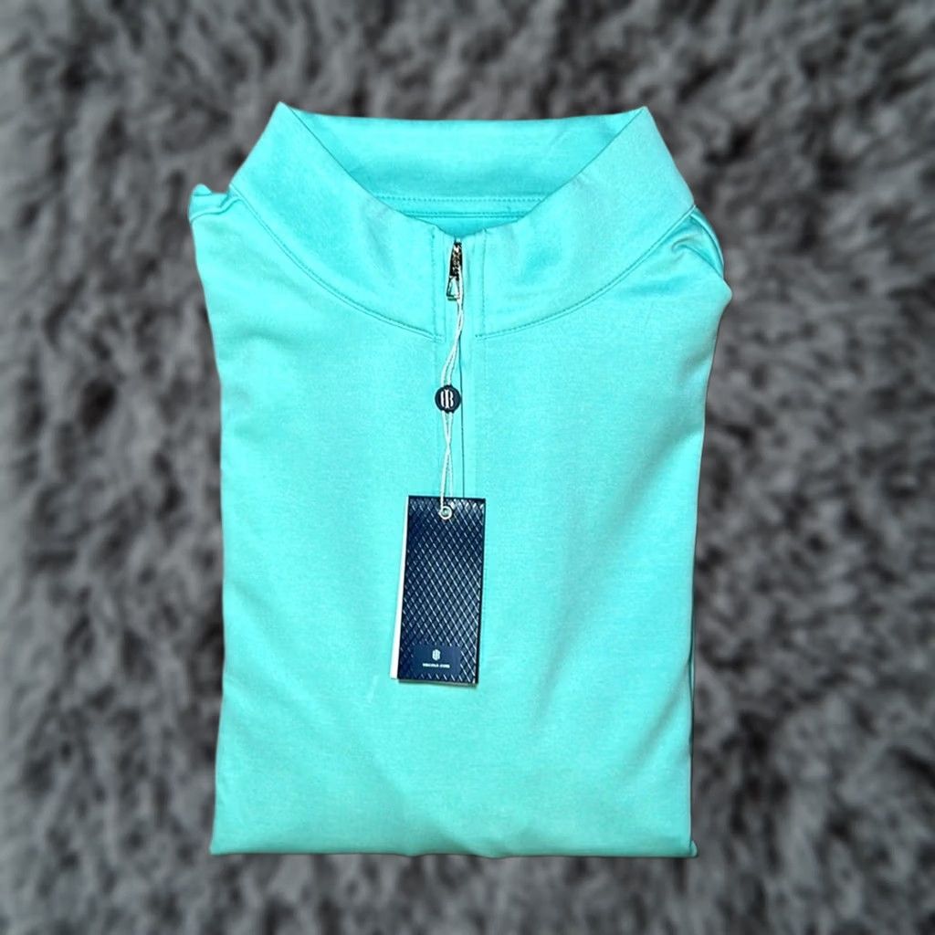 Vintage Holderness & Bourne Dry Luxe Performance Tailored Fit Quarter Zip Large Men Sweatshirt Green Size US L / EU 52-54 / 3 - 1 Thumbnail