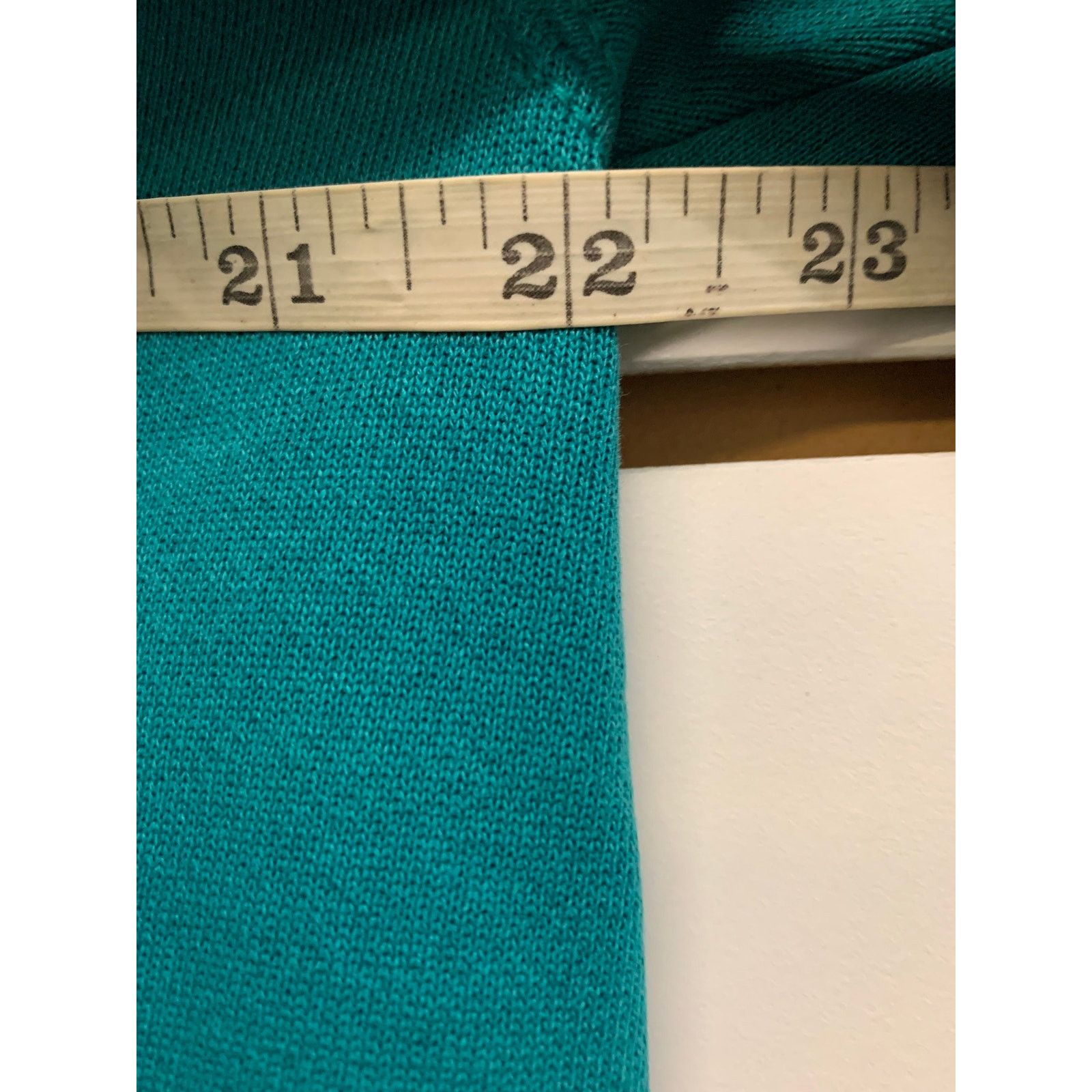 Tultex Vintage Blank Teal Sweatshirt size Large 1990s 80s Size US L / EU 52-54 / 3 - 6 Thumbnail