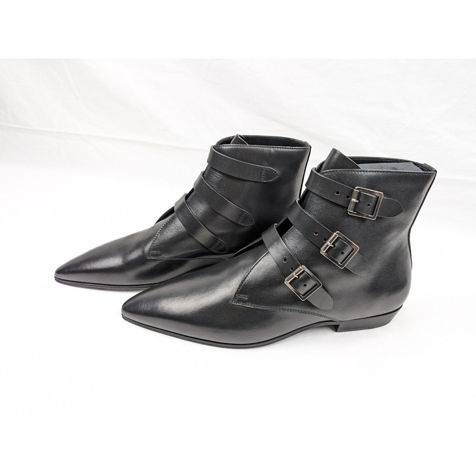 Saint Laurent Paris o1rshd1 Goth 15 Boots in Nero Size US 8.5 / EU 41-42 - 14 Thumbnail