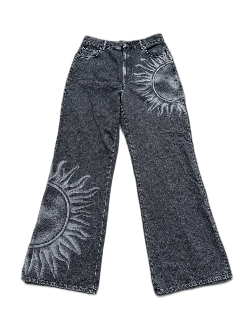 Acne Studios acne baggy denim pants with sun print Size 28" / US 6 / IT 42 - 1 Thumbnail