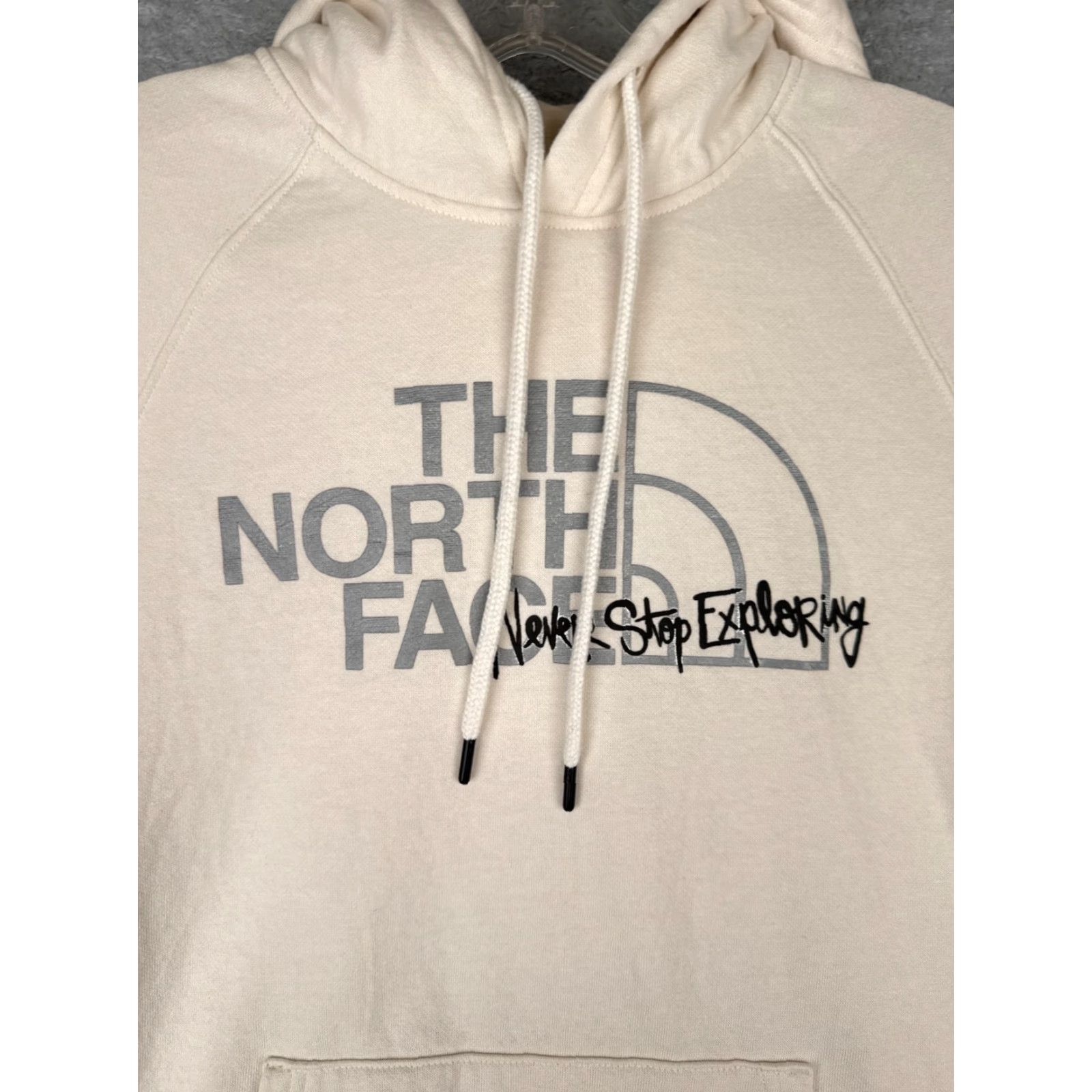 The North Face The North Face Hoodie Womens Small Beige Cotton Blend Jersey Pocket Size S / US 4 / IT 40 - 6 Thumbnail