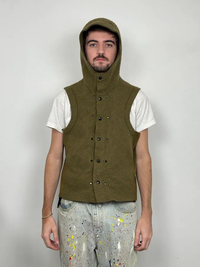 Stone Island Stone Island Sleeveless Hooded Khaki Vest Jacket Size US S / EU 44-46 / 1 - 2 Thumbnail