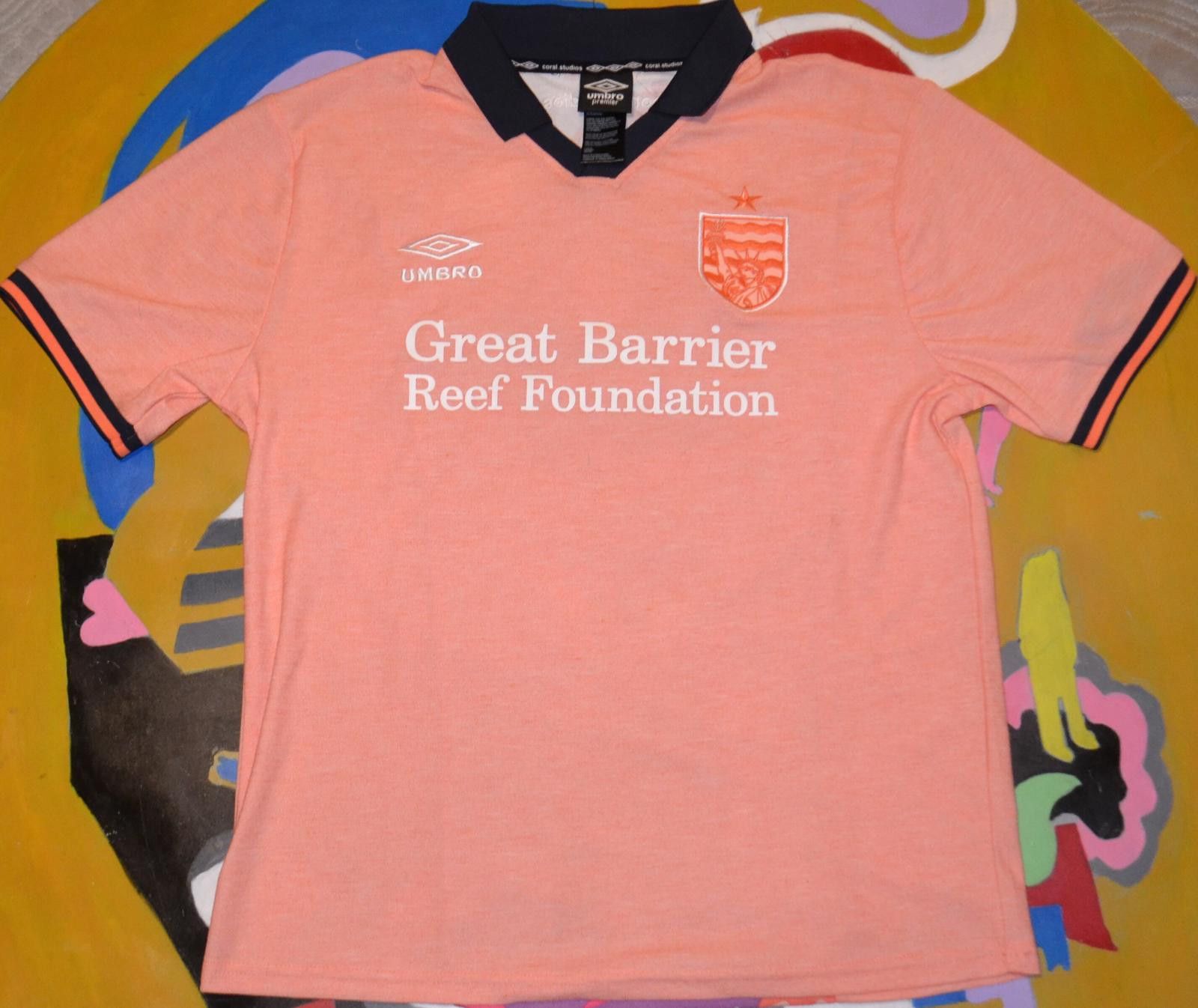 Umbro Vintage Umbro Premier Coral Studios Men's Soccer Polo Size US L / EU 52-54 / 3 - 2 Thumbnail