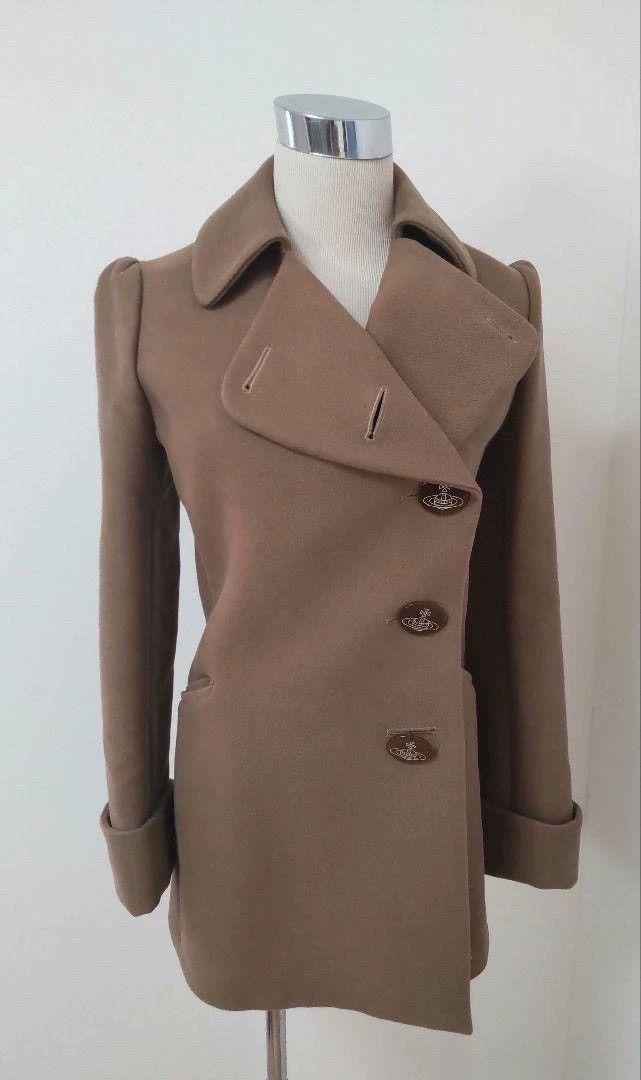 Vivienne Westwood Vivienne Westwood Coffee-colored heterolined wool coat Size M / US 6-8 / IT 42-44 - 3 Thumbnail