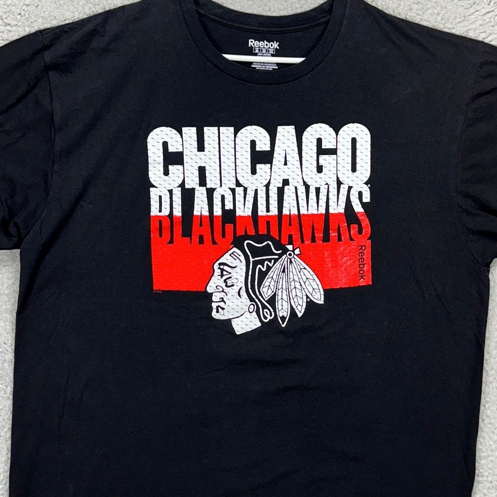 Reebok Reebok Chicago Blackhawks Mens T-Shirt 2XL Black Crewneck Short Sleeve Tee Logo Size US XXL / EU 58 / 5 - 2 Thumbnail