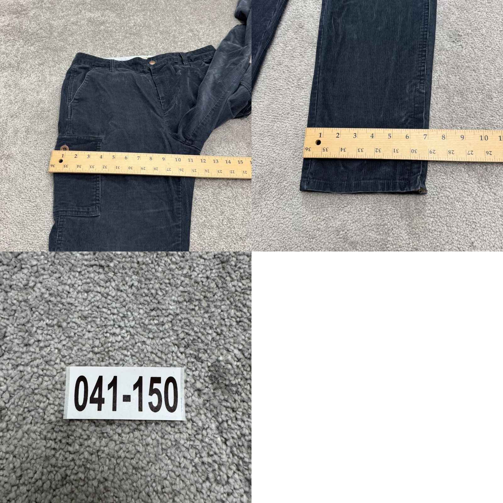 Vintage L.L. Bean Classic Fit Corduroy Cargo Pants Womens 12R Dark Blue Casual Outdoor Pants Size 34" / US 12 / IT 48 - 10 Thumbnail