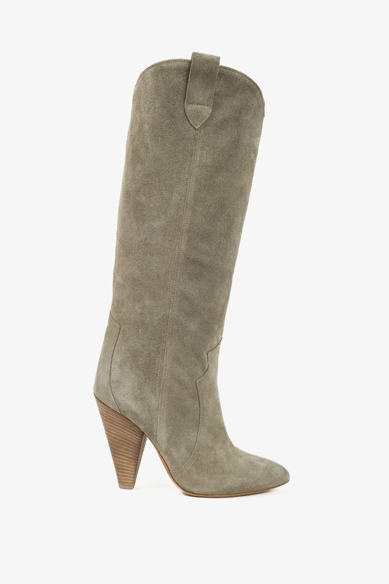 Isabel Marant Etoile Isabel Marant Etoile Ruth Western High Khaki Calf Boots Size US 6 / IT 36 - 1 Thumbnail