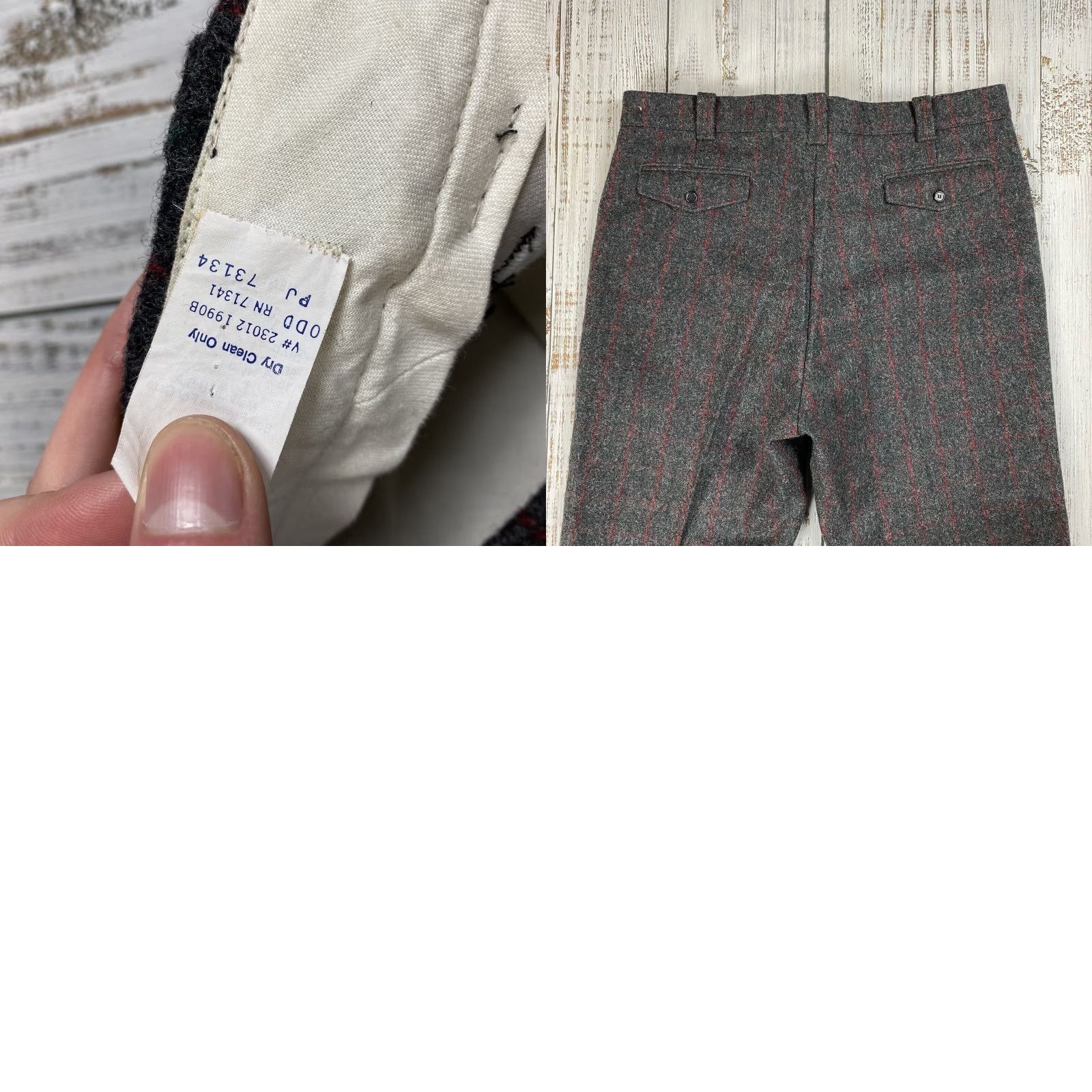 Vintage VINTAGE L.L. BEAN USA Men's Wool Hunting Pants 42x29 Fall Winter Spring Gray Straight Regular EUC Size US 42 / EU 58 - 8 Thumbnail