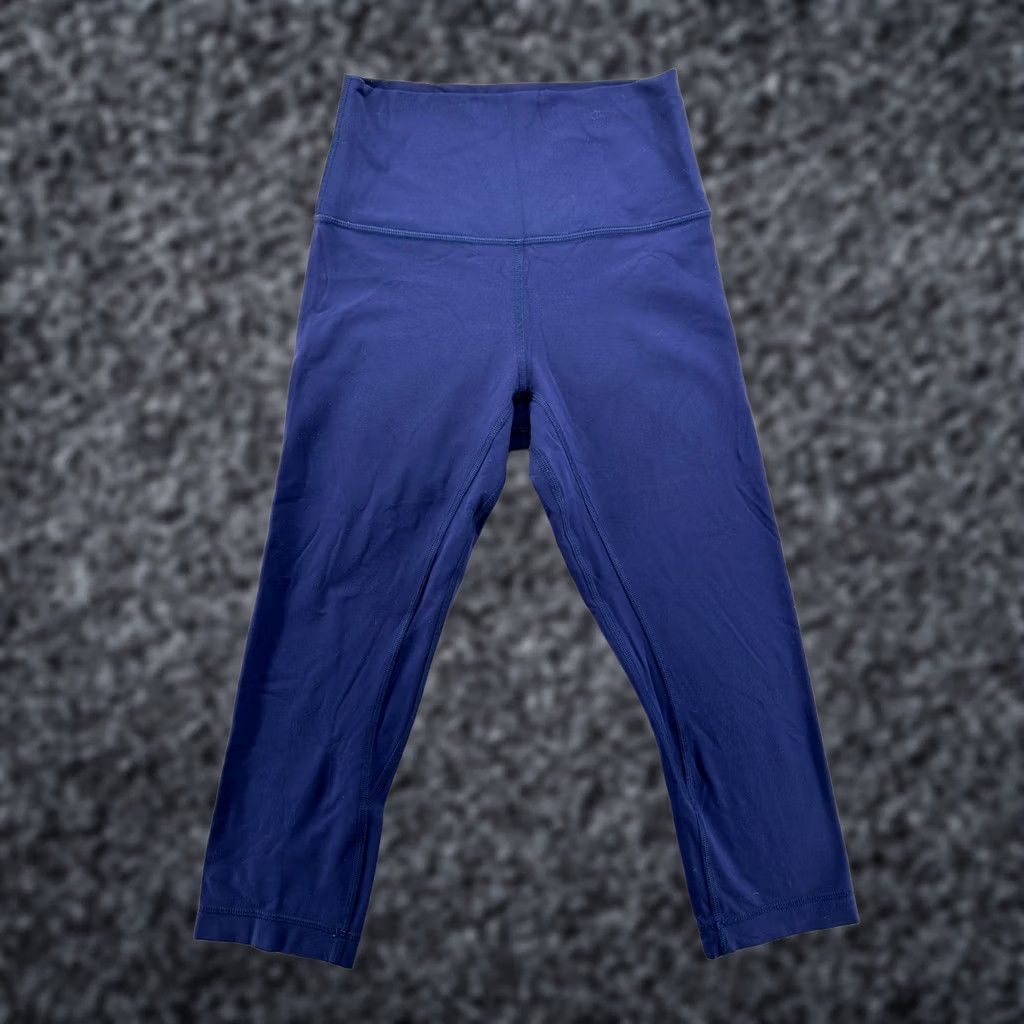 Lululemon Lululemon Ankle Leggings Blue Women's 4 High Waist Pull On Stretch Regular Size 4 Activewear Gym & Training Ladies Blue Pattern Solid Mens/Womens Size 27" / US 4 / IT 40 - 1 Thumbnail