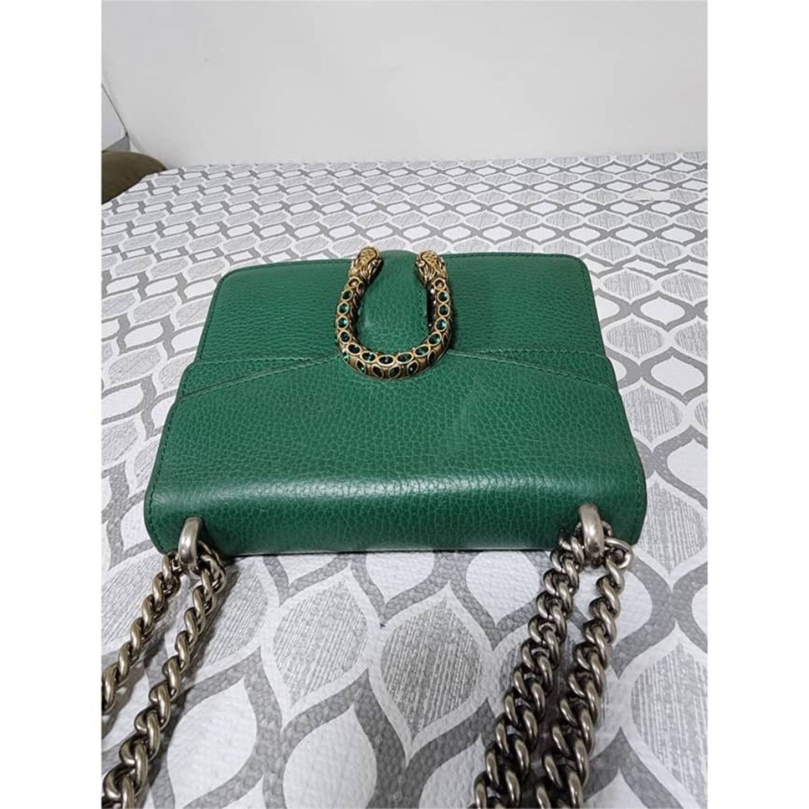 Gucci Authentic Gucci Small Leather Dionysus Crossbody Bag Green Size ONE SIZE - 10 Thumbnail