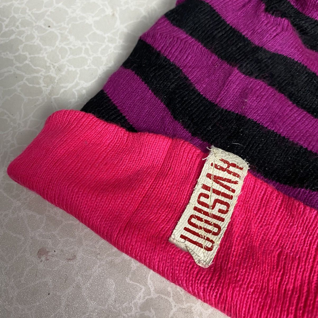 Japanese Brand × Vintage 2000s y2k xvision striped beanie hats Kurt cobain style Size ONE SIZE - 5 Thumbnail