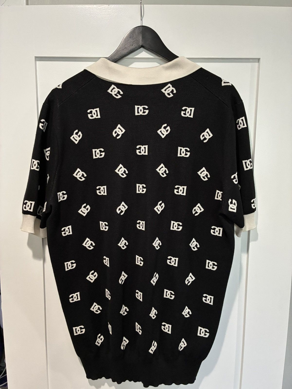 Dolce & Gabbana Dolce & Gabbana Monogram Knitted Polo Size US L / EU 52-54 / 3 - 2 Thumbnail