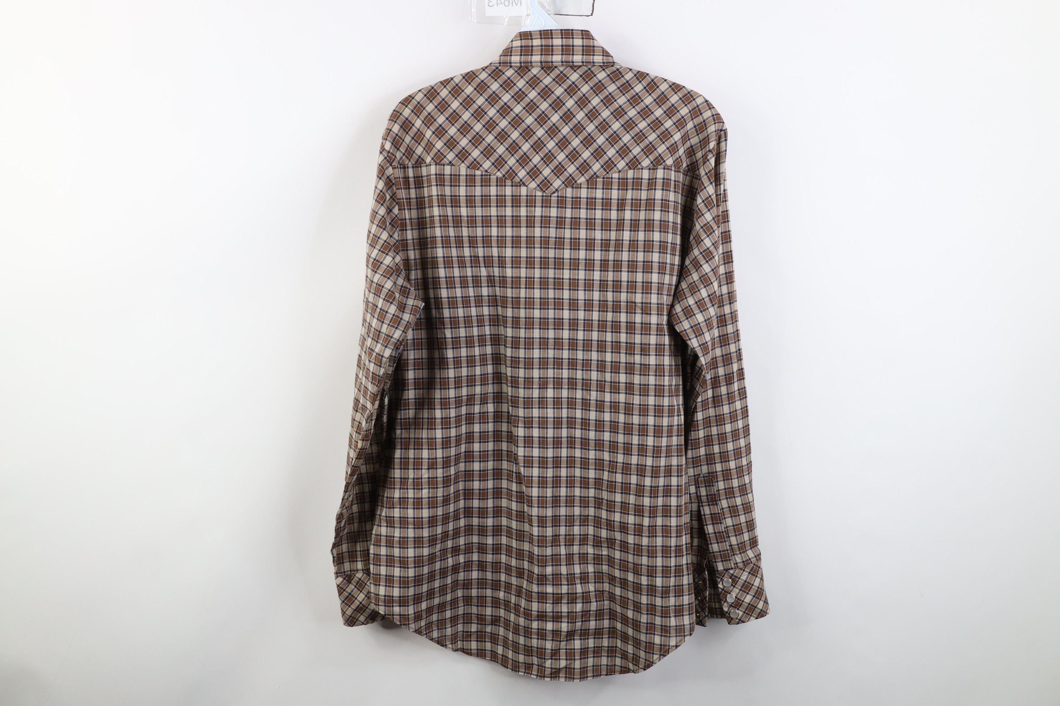 Vintage Vintage 70s Streetwear Cowboy Rodeo Button Shirt Brown Plaid Size US M / EU 48-50 / 2 - 8 Thumbnail