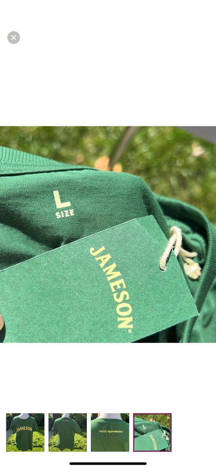 Jameson Irish Whiskey Jameson Irish Whiskey Green Logo Graphic Tee Size US L / EU 52-54 / 3 - 4 Thumbnail