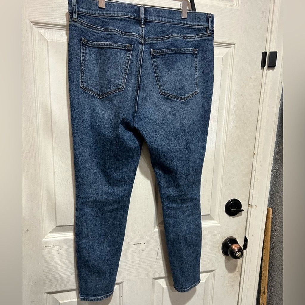 Loft LOFT blue petite high-waisted skinny ankle jeans Size 10 Size 32" / US 10 / IT 46 - 3 Thumbnail