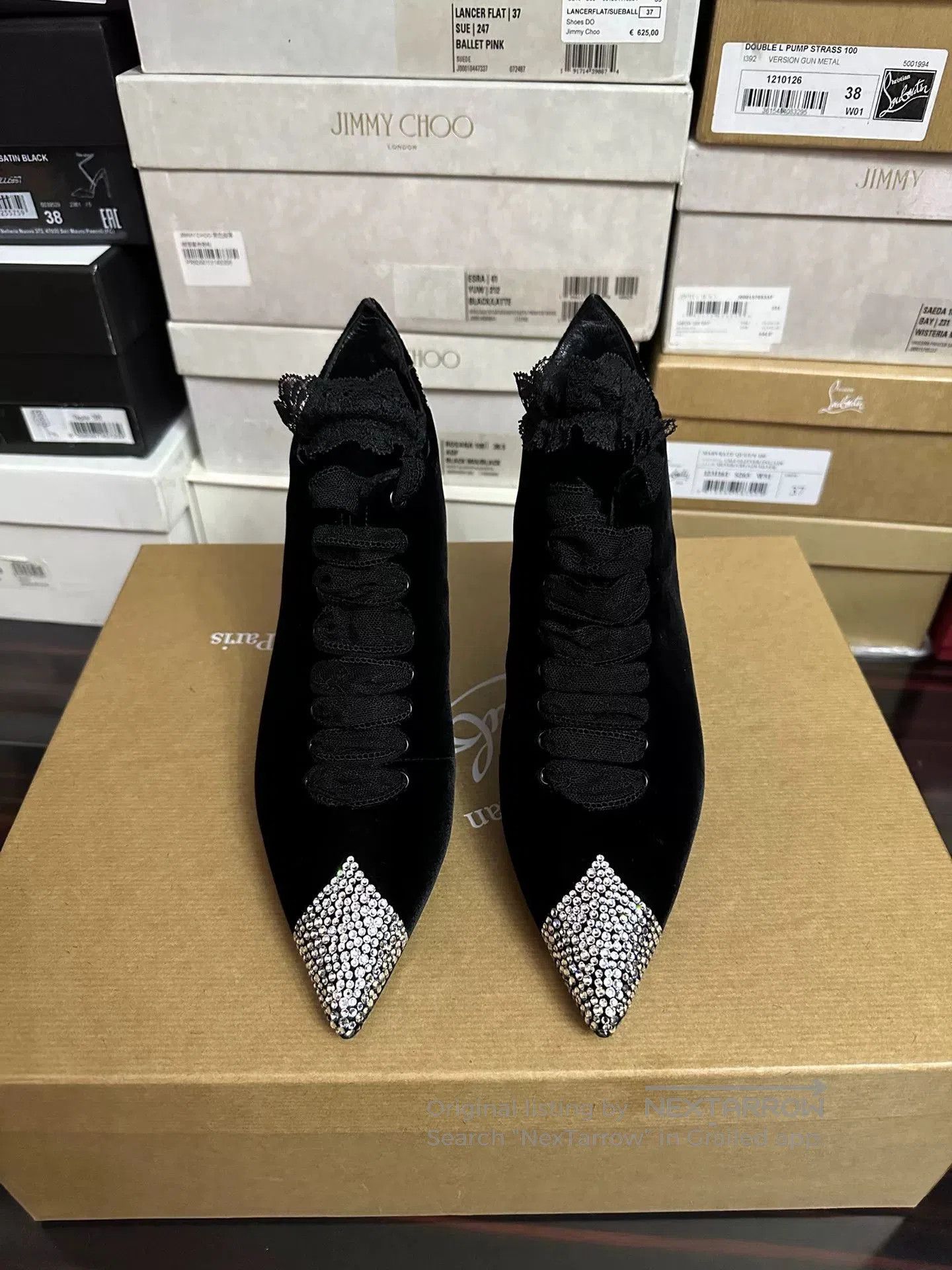 Saint Laurent Paris Saint Laurent YSL 2018 Runway Lace Ribbon Heels. Size US 5 / IT 35 - 1 Thumbnail