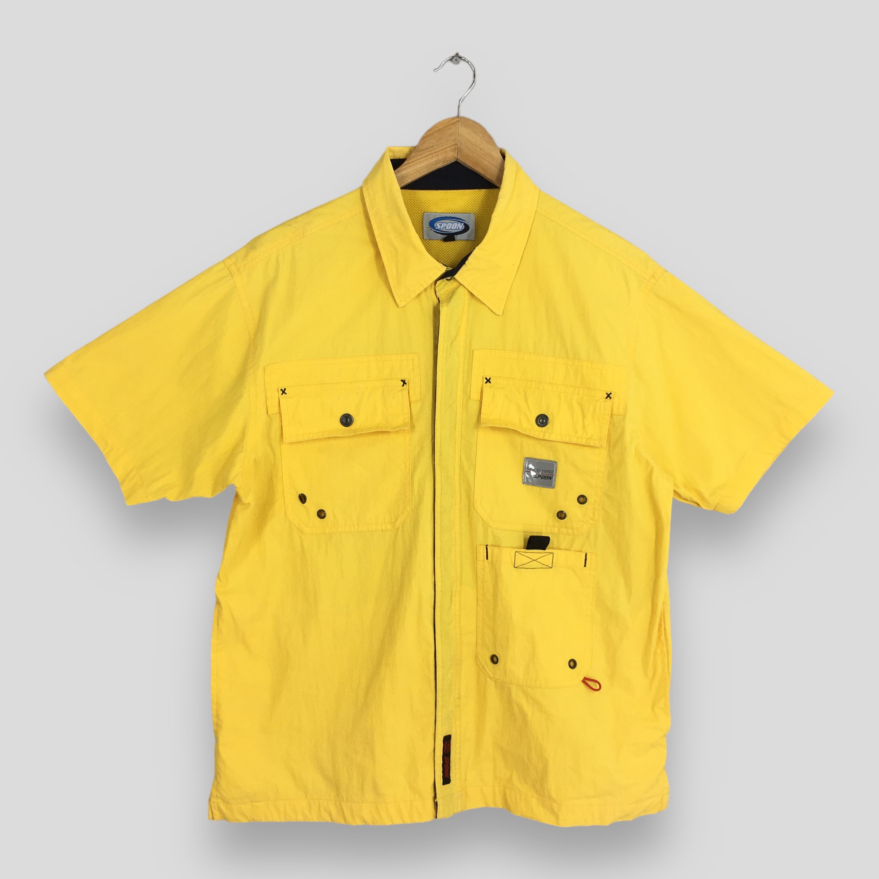 Honda × Spoon Vintage Spoon Honda Racing Team Yellow Shirt Medium Size US M / EU 48-50 / 2 - 1 Thumbnail