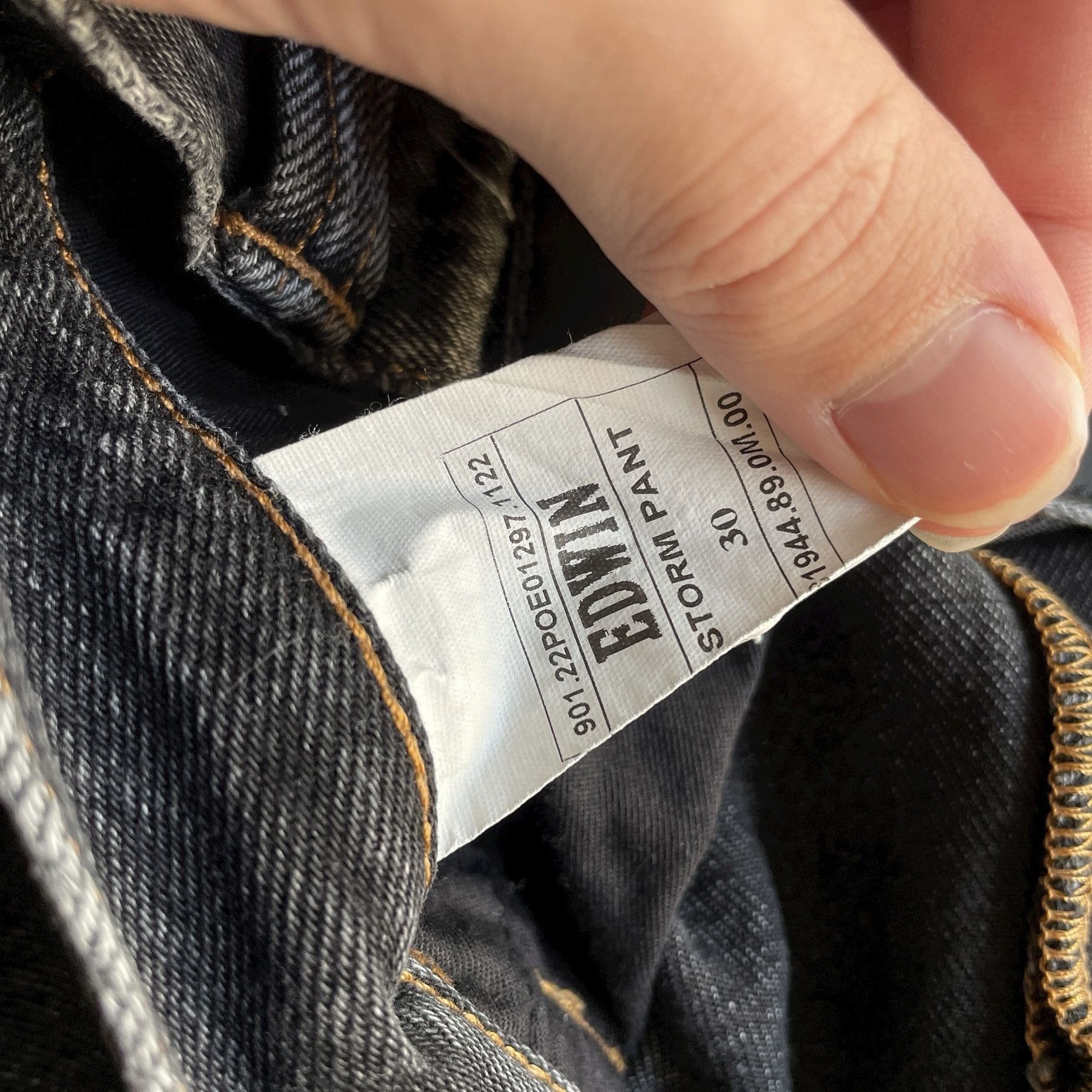 Edwin Straight leg Japanese brand washed denim jeans. Size US 30 / EU 46 - 7 Thumbnail