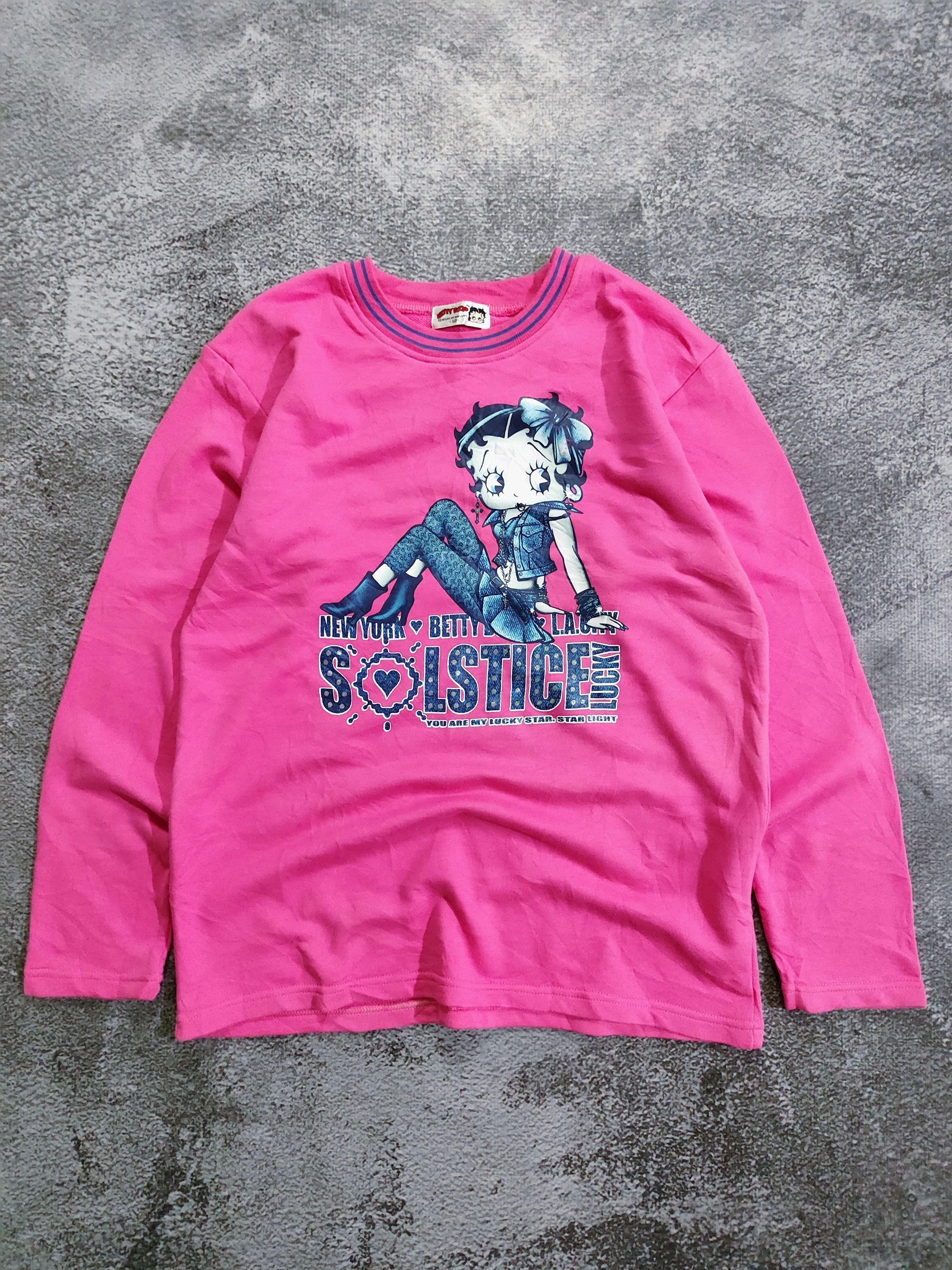 Japanese Brand Vintage Betty Boop Punk Style Long Sleeve Size M / US 6-8 / IT 42-44 - 1 Thumbnail