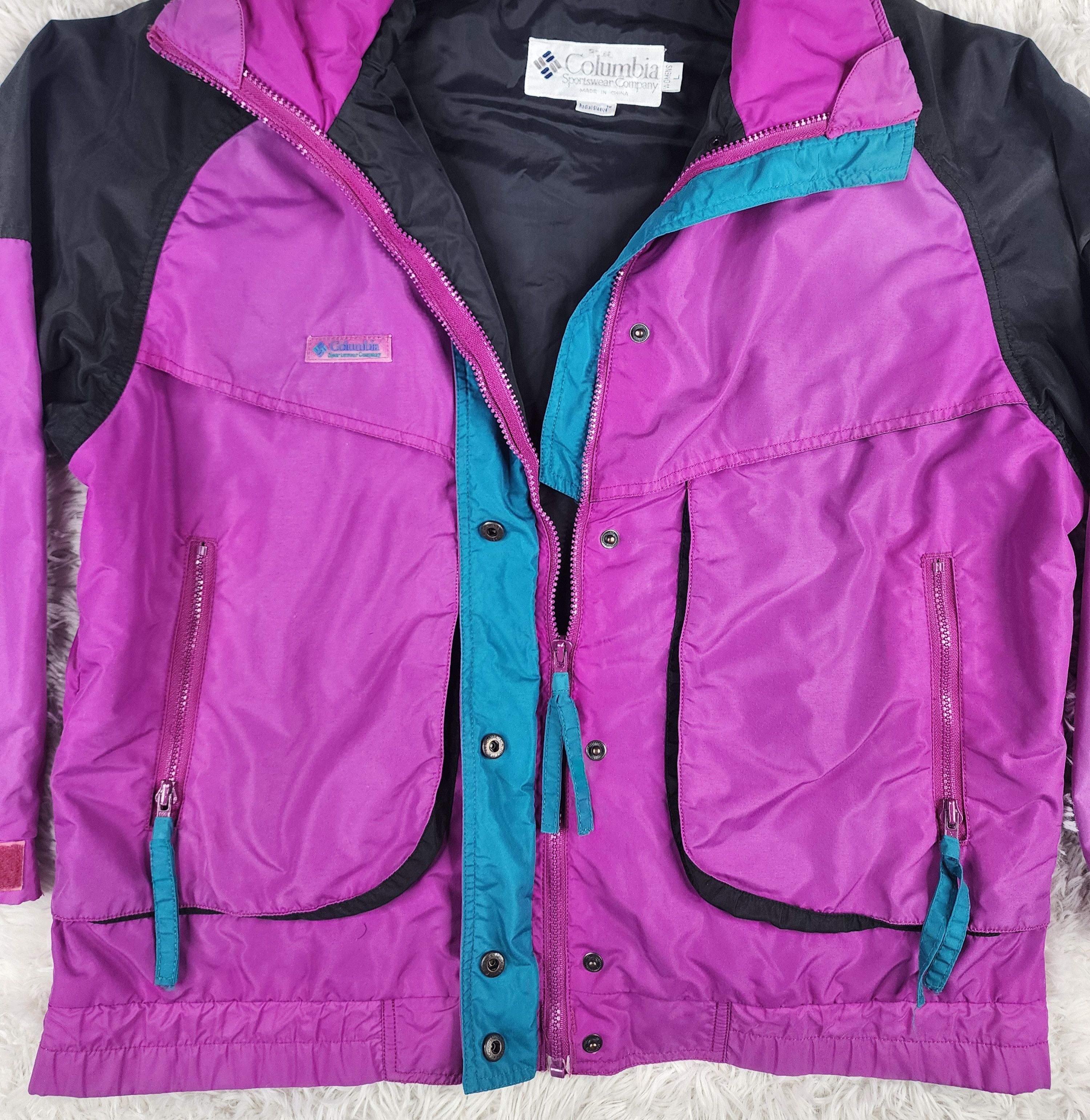 Columbia Vintage Columbia Powder Ked woman windbreaker jacket Size L / US 10 / IT 46 - 7 Thumbnail