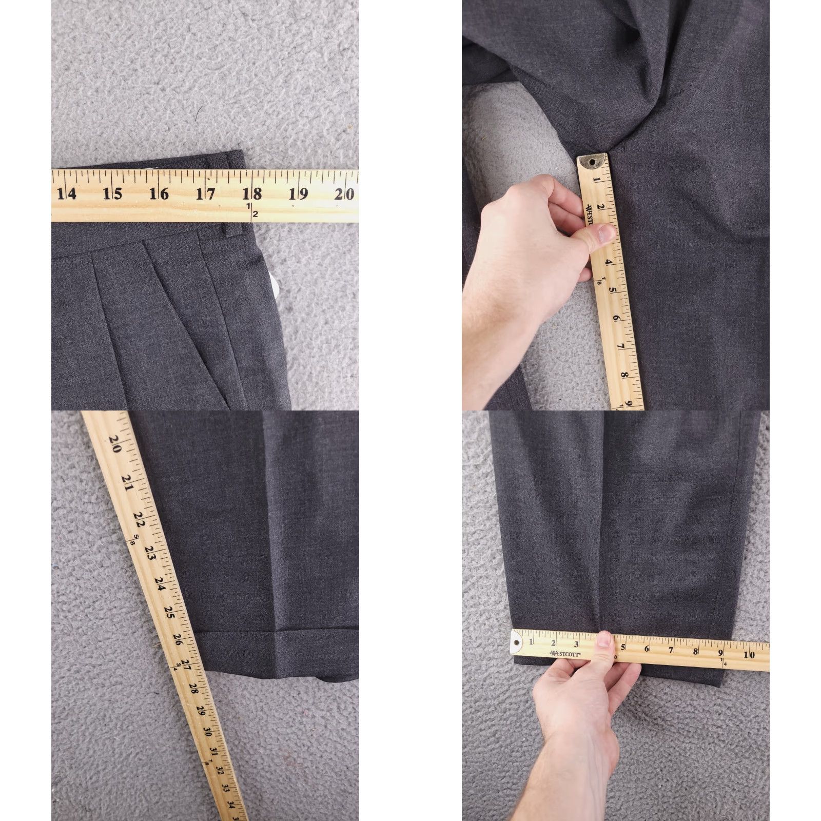 Aquascutum Aquascutum Pants Mens 35x27 Gray 100% Wool Relaxed Pleated Dress Pants Mens Size 35 Gray Wool Relaxed Aquascutum Pants Size US 35 - 8 Thumbnail