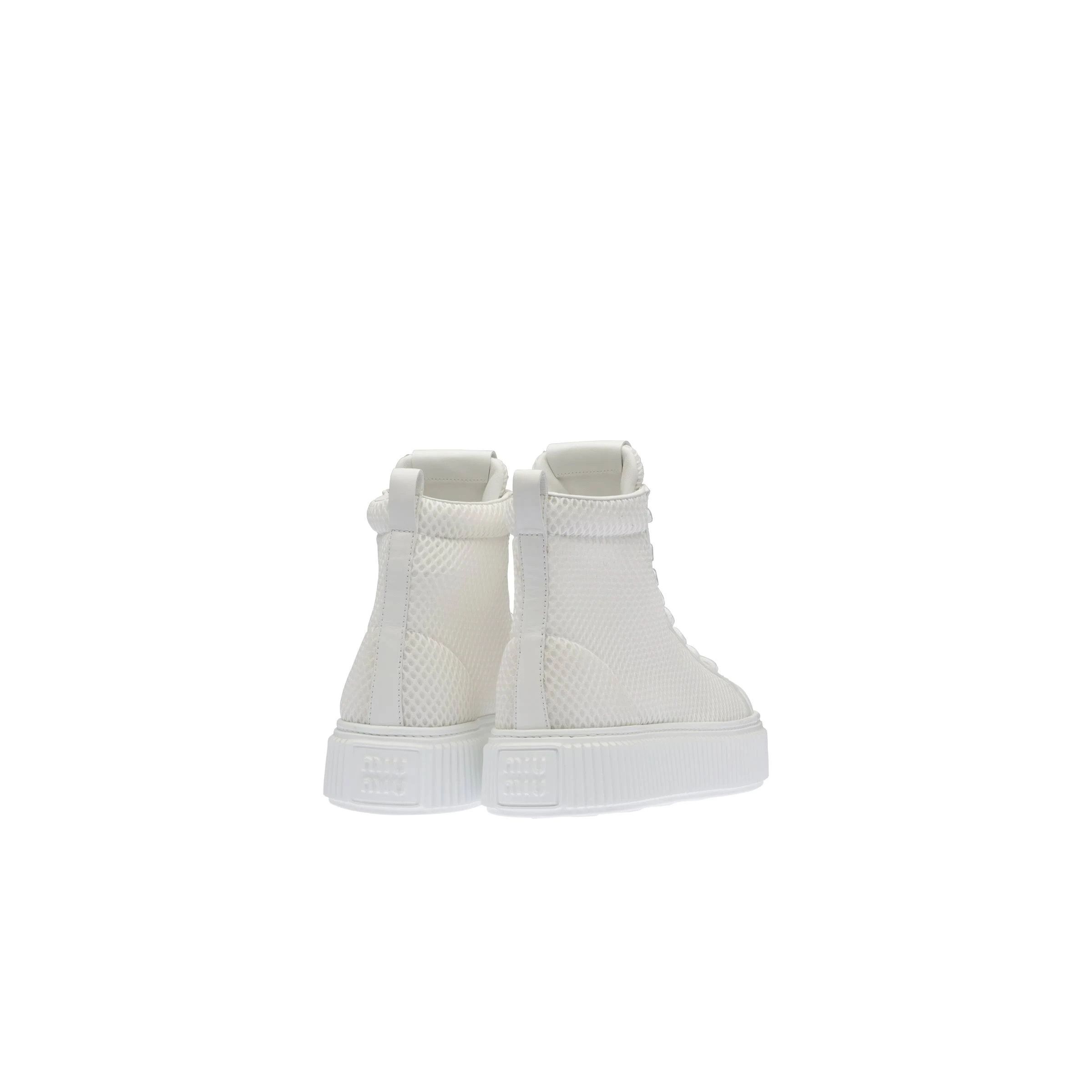 Miu Miu o1la1rc1a0724 High Top Sneaker in White Size US 9 / IT 39 - 3 Thumbnail