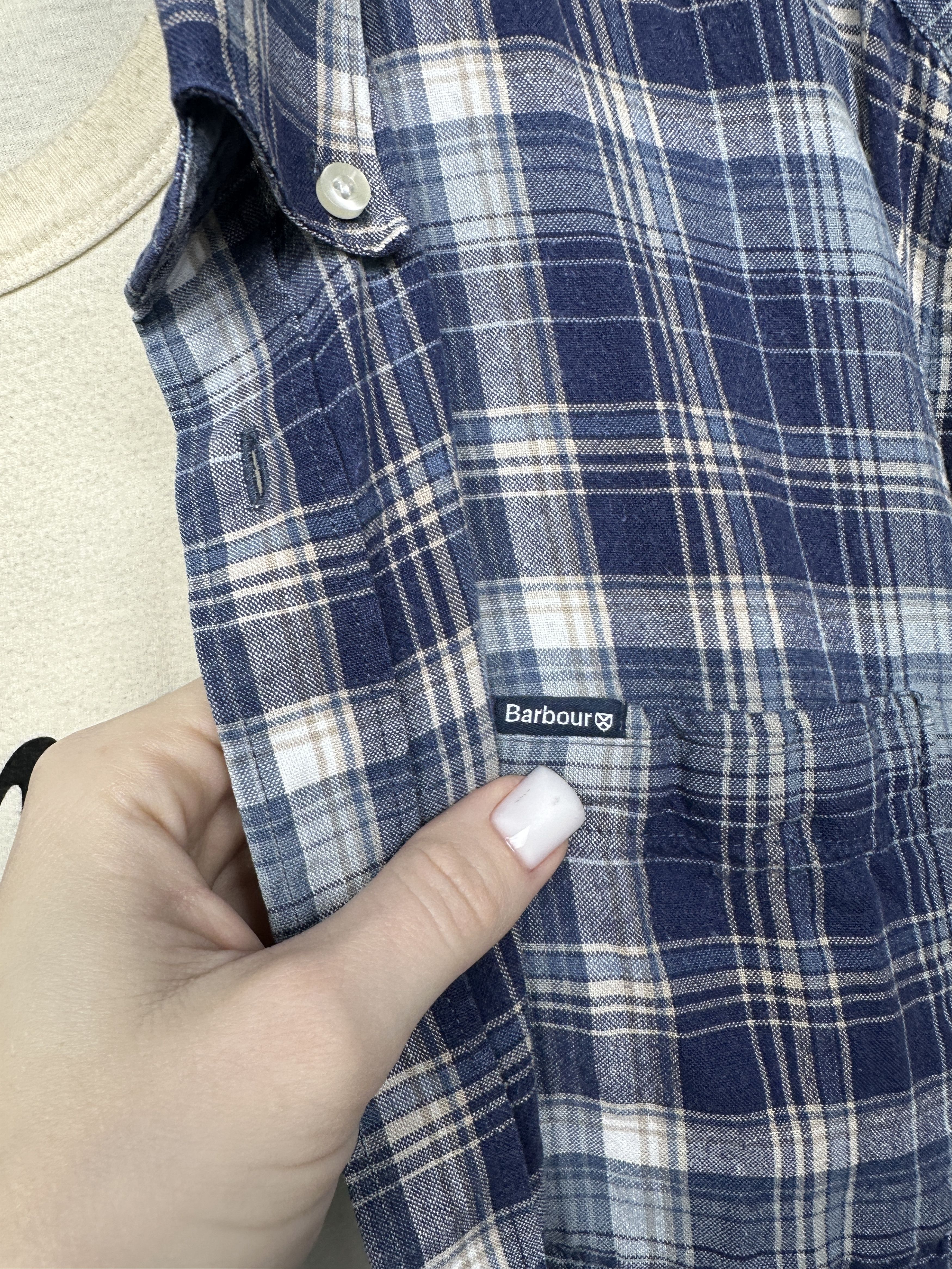 Barbour Barbour Biggin Mens LINEN Long Sleeve Plaid Shirt Size US XXL / EU 58 / 5 - 3 Thumbnail